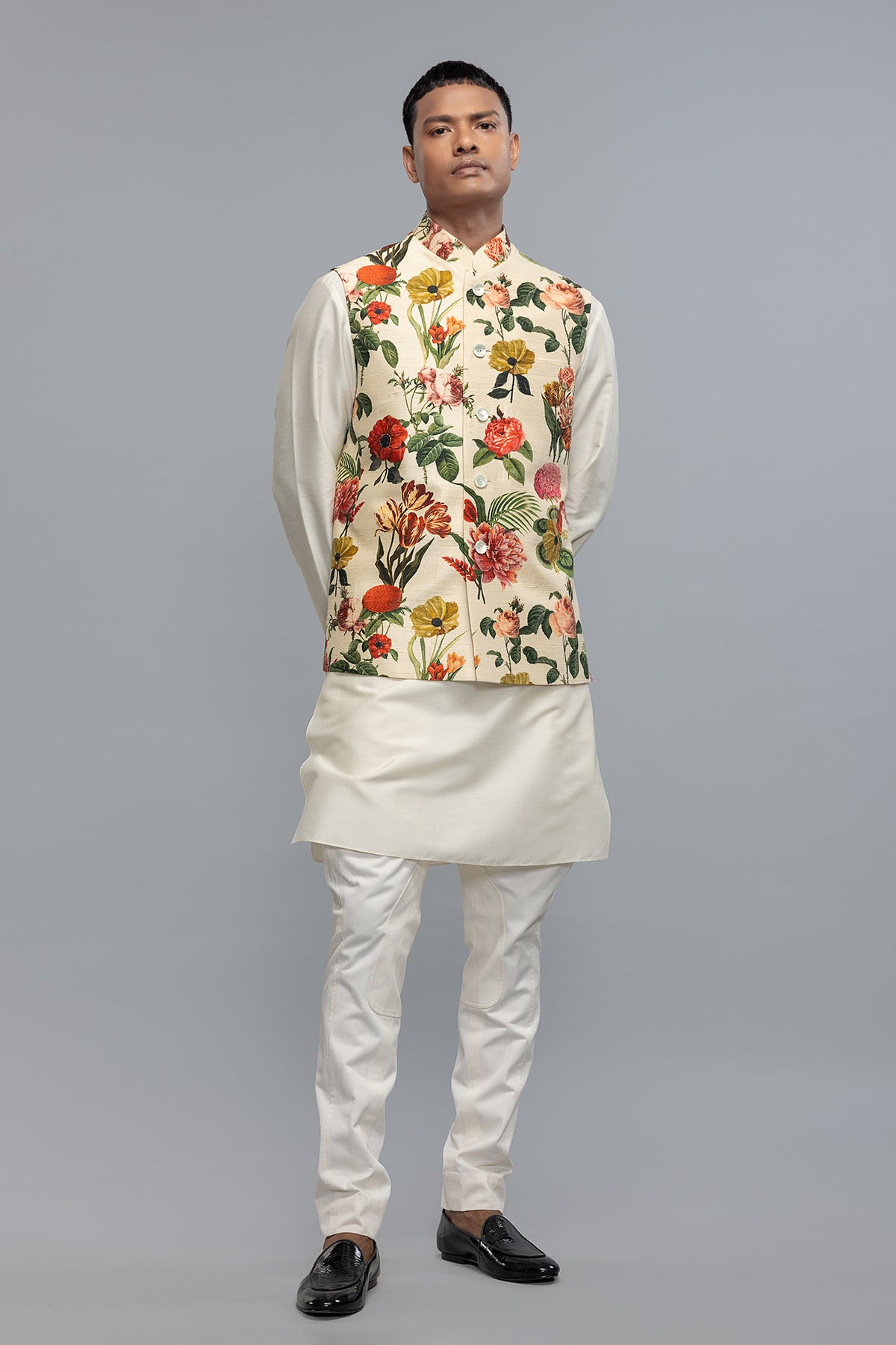 Men's Floral Printed Bundi