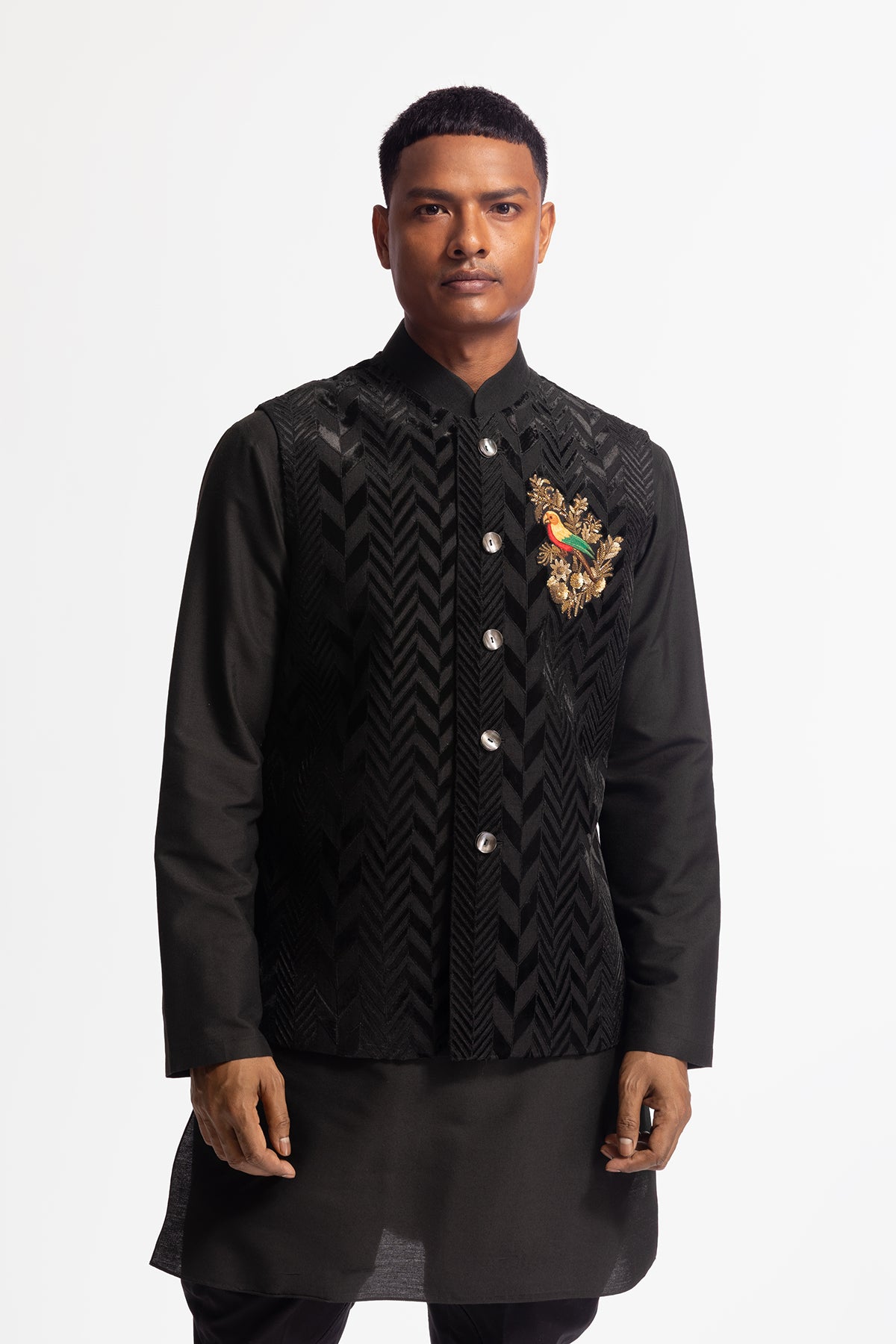 Men's Velvet Applique Bundi