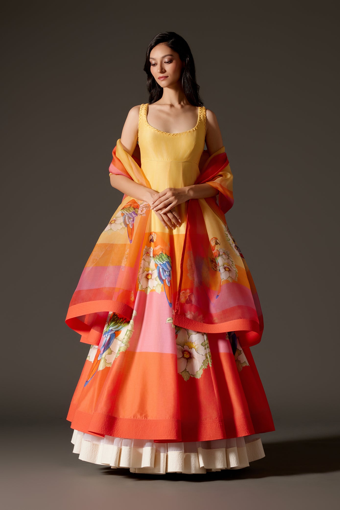 Multi-color Anarkali Set
