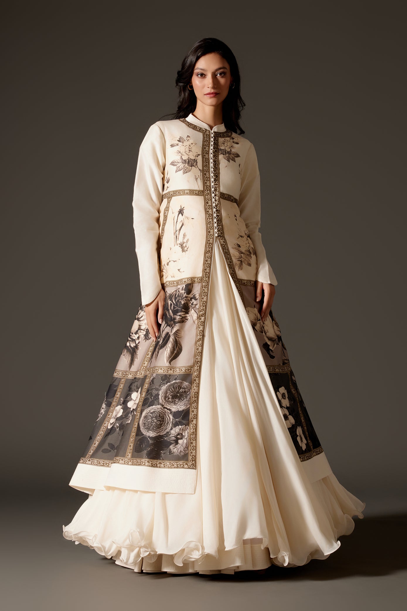 Chanderi Long Jacket For Women