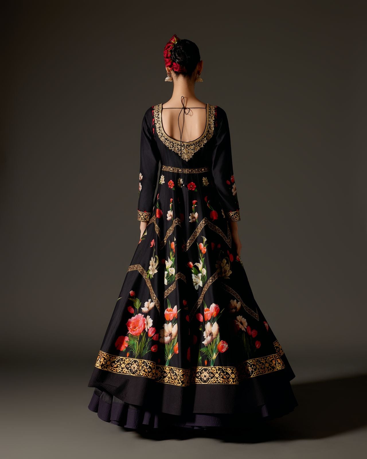 Black Anarkali Set