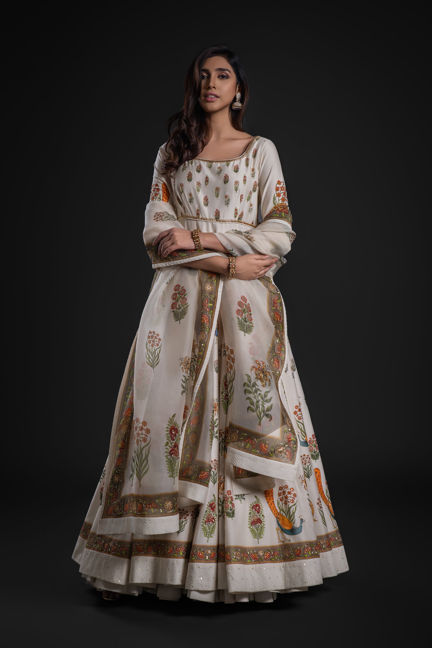 Ivory Anarkali Set
