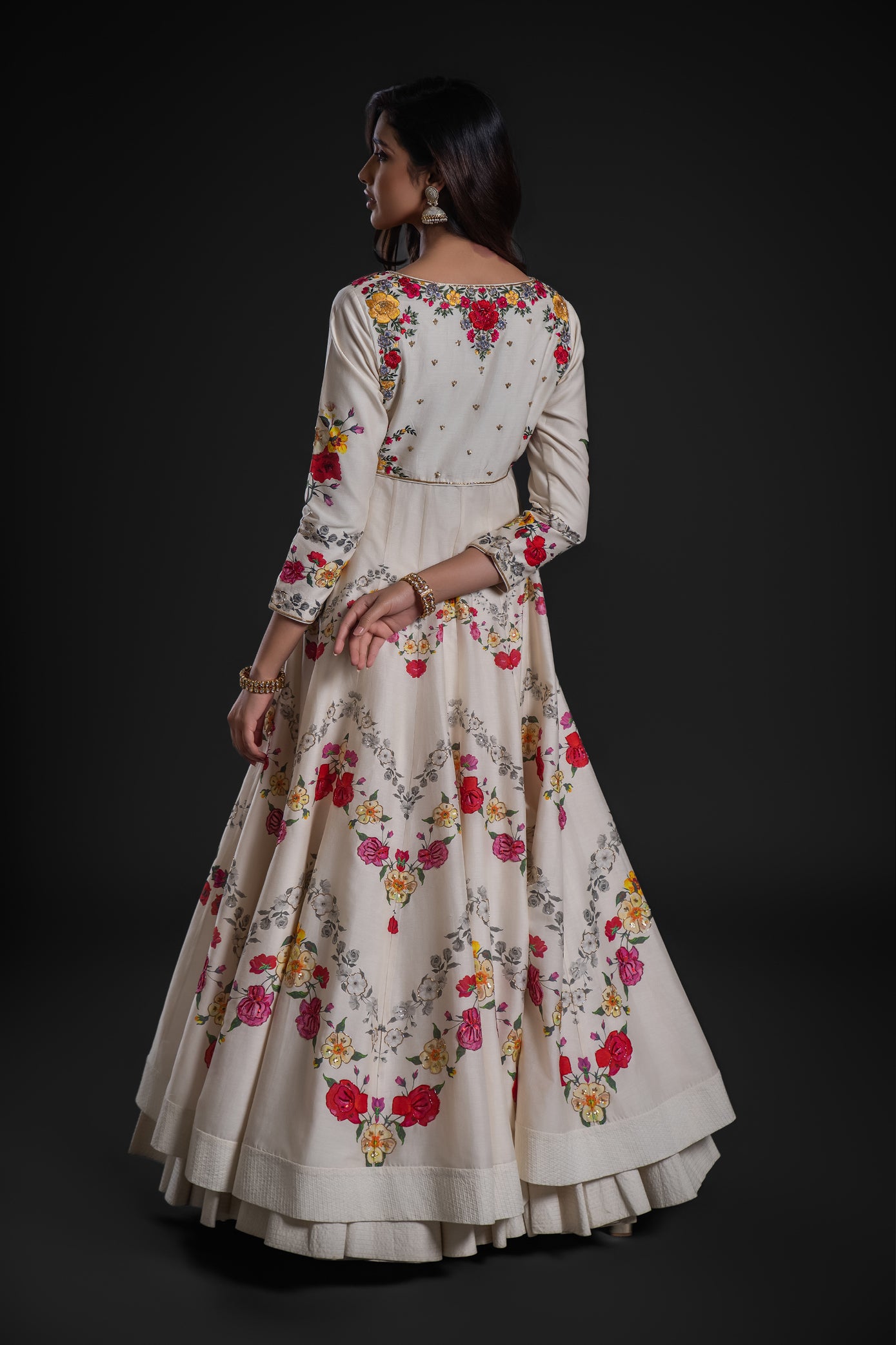 Ivory Anarkali Set