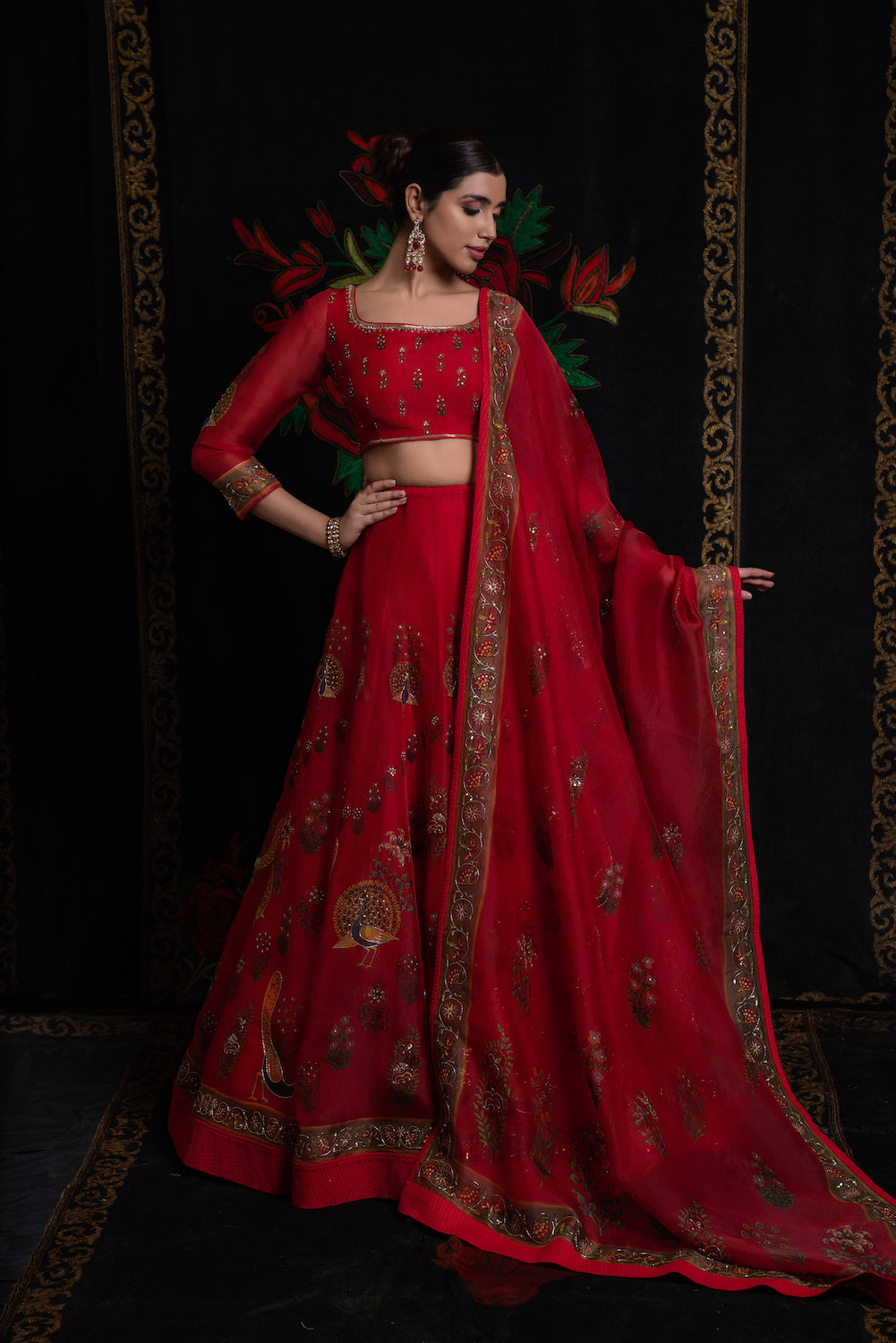 Organza Lehenga Set