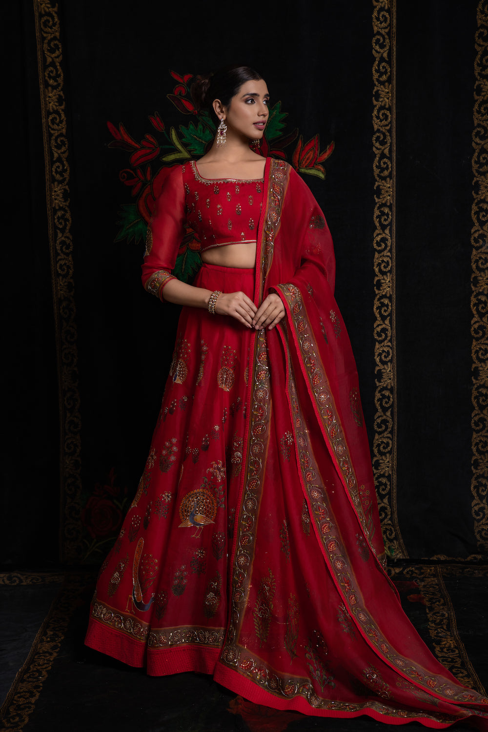Organza Lehenga Set