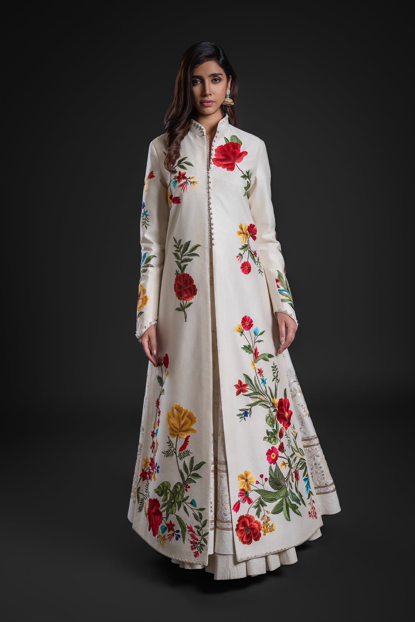Elegant Ivory Long Jacket