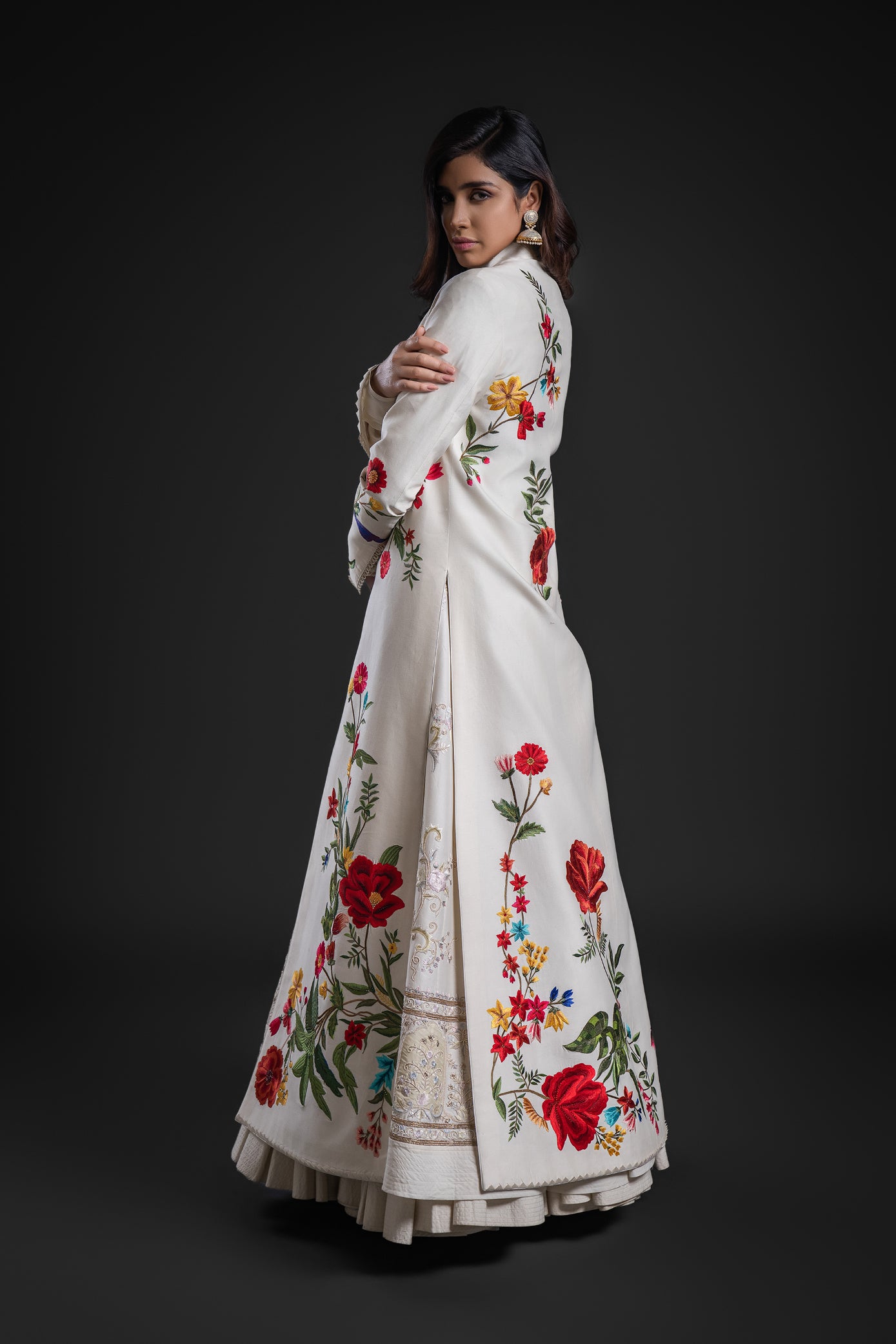 Elegant Ivory Long Jacket