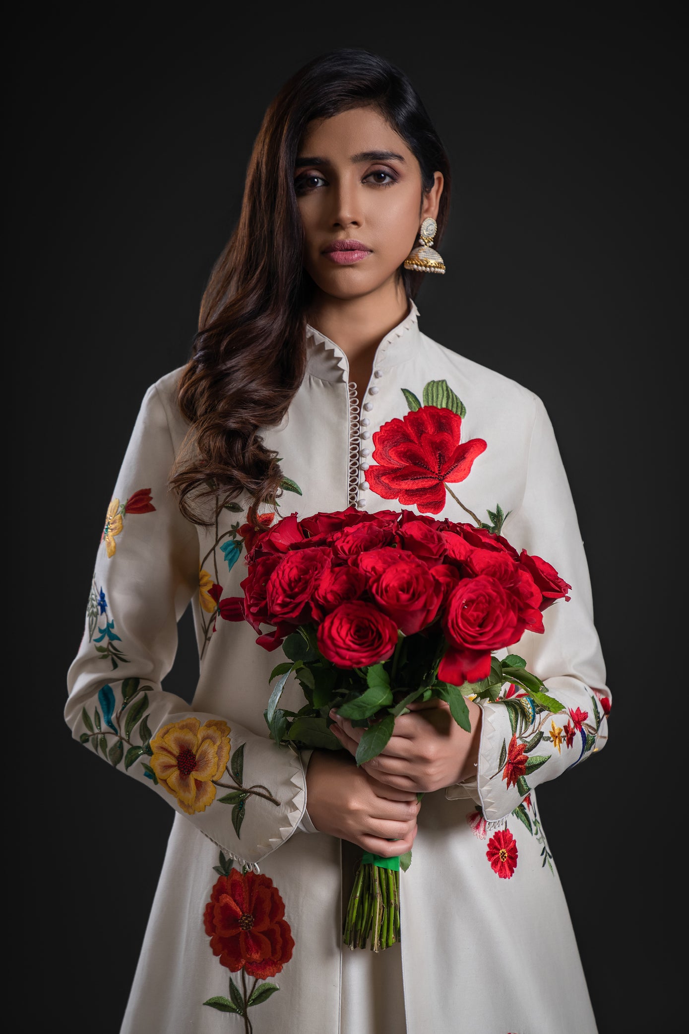 Elegant Ivory Long Jacket