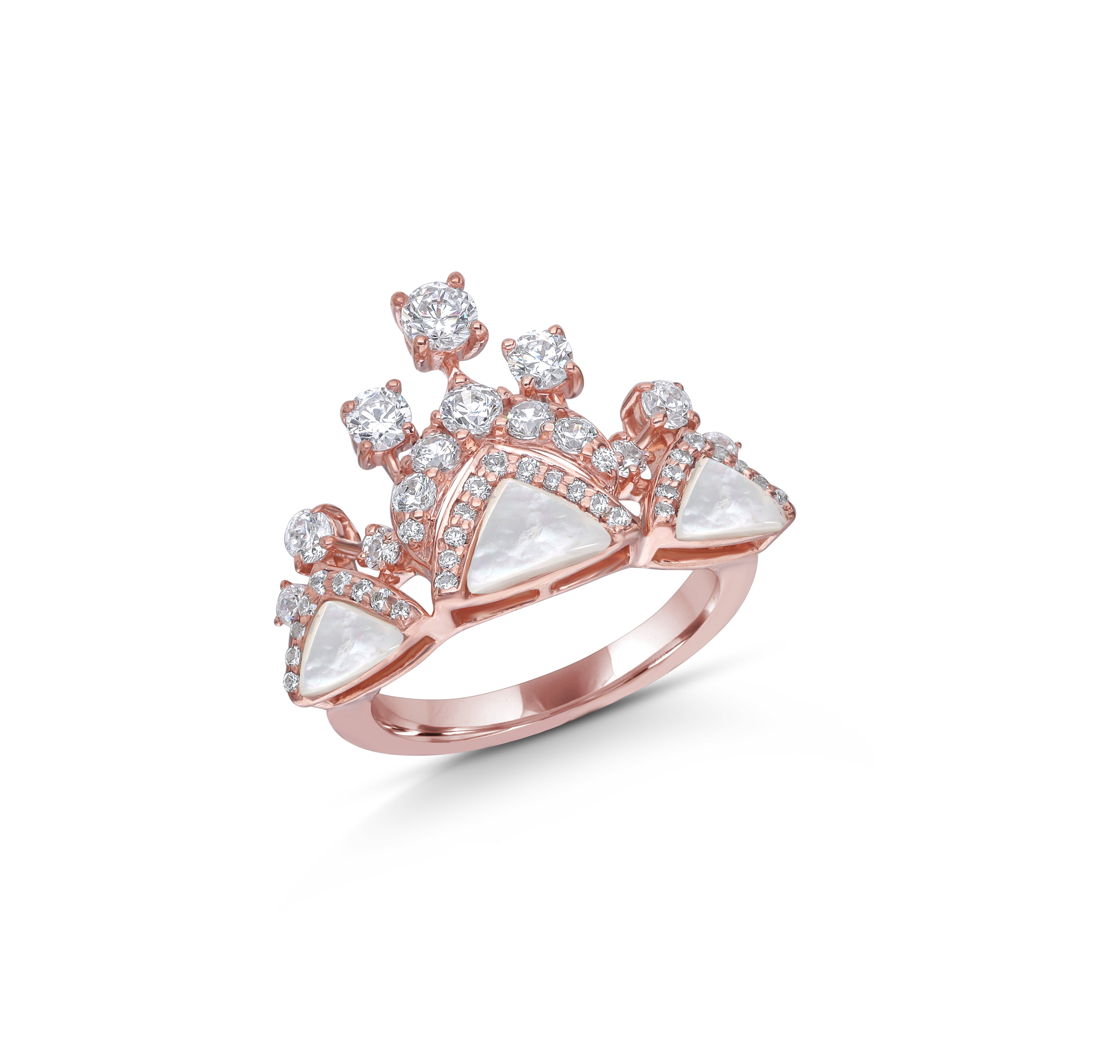 Rose Gold Ring with Mother of Pearl