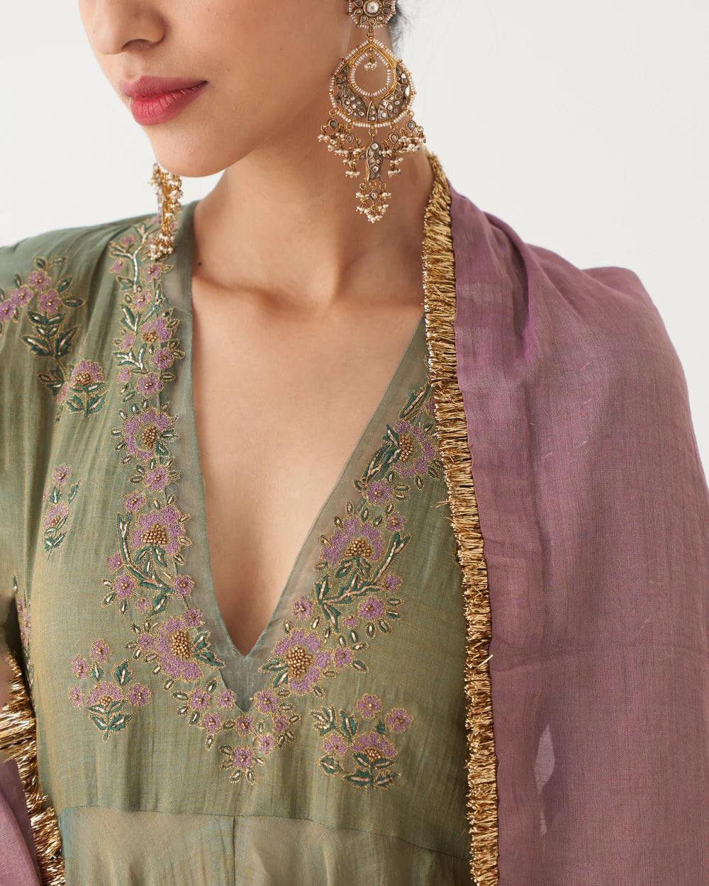 Kiara - Tissue chanderi anarkali