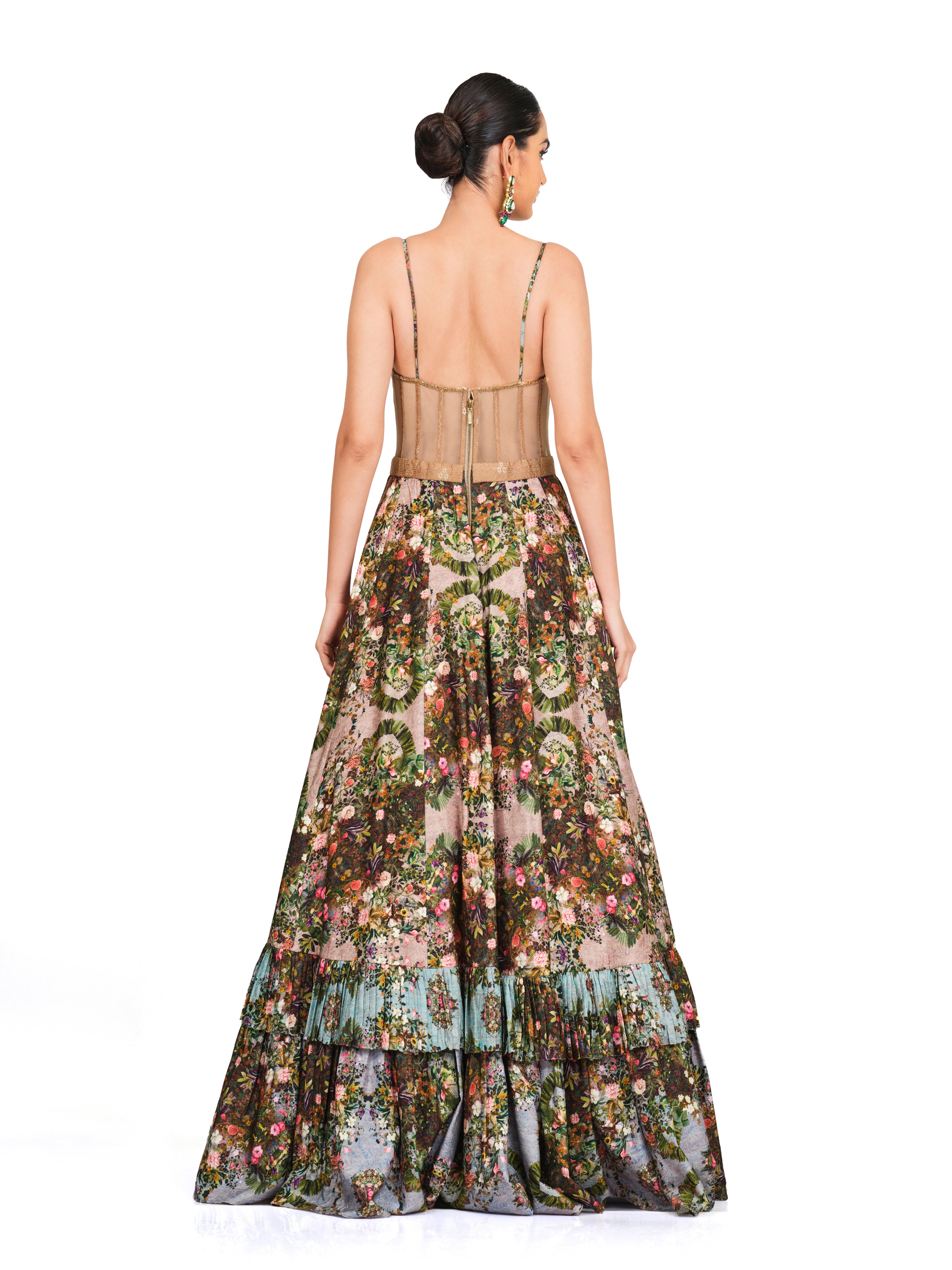 Silk Gown With Brocade Bodice