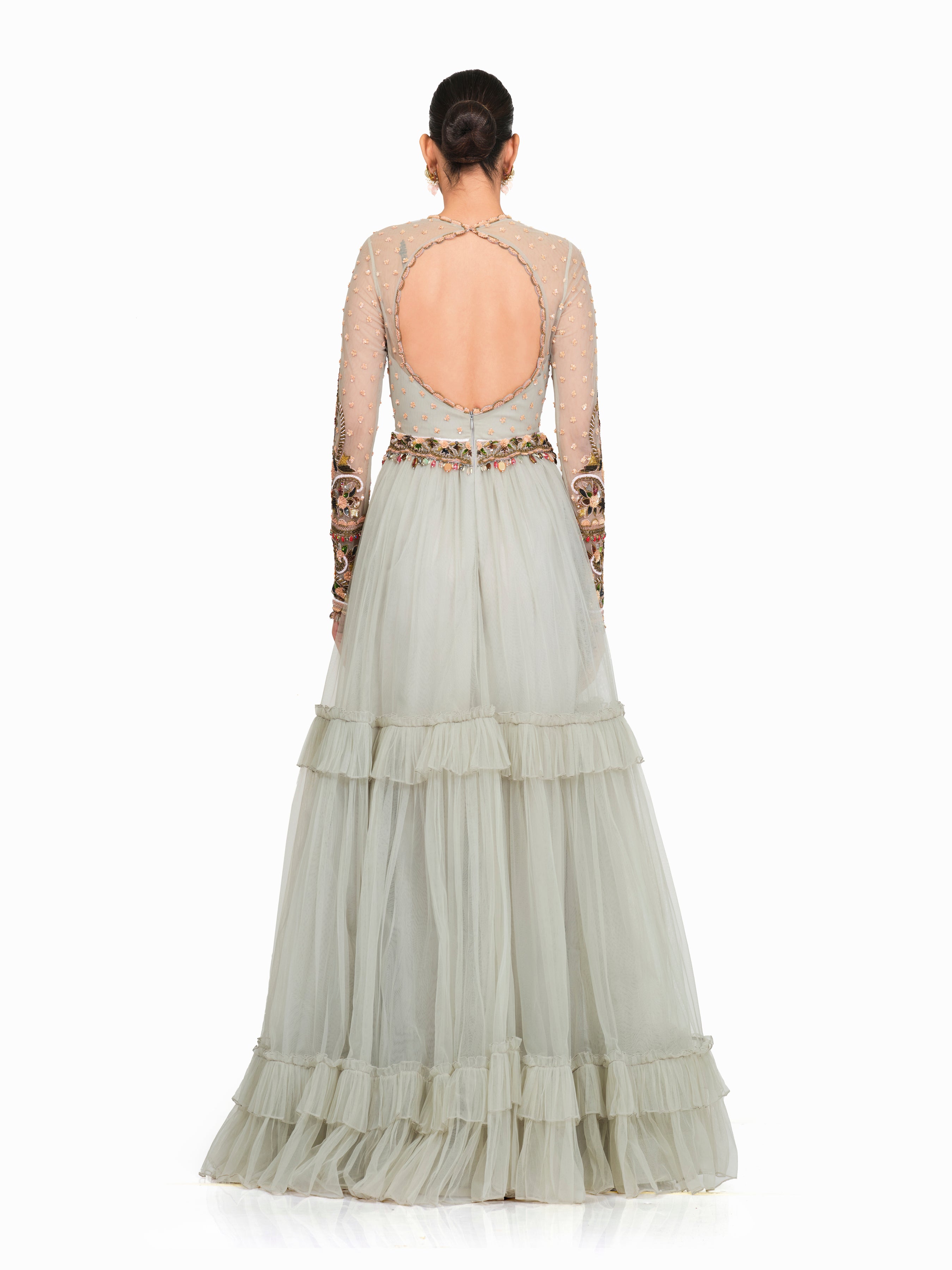 Hand Embroidered Anarkali Gown