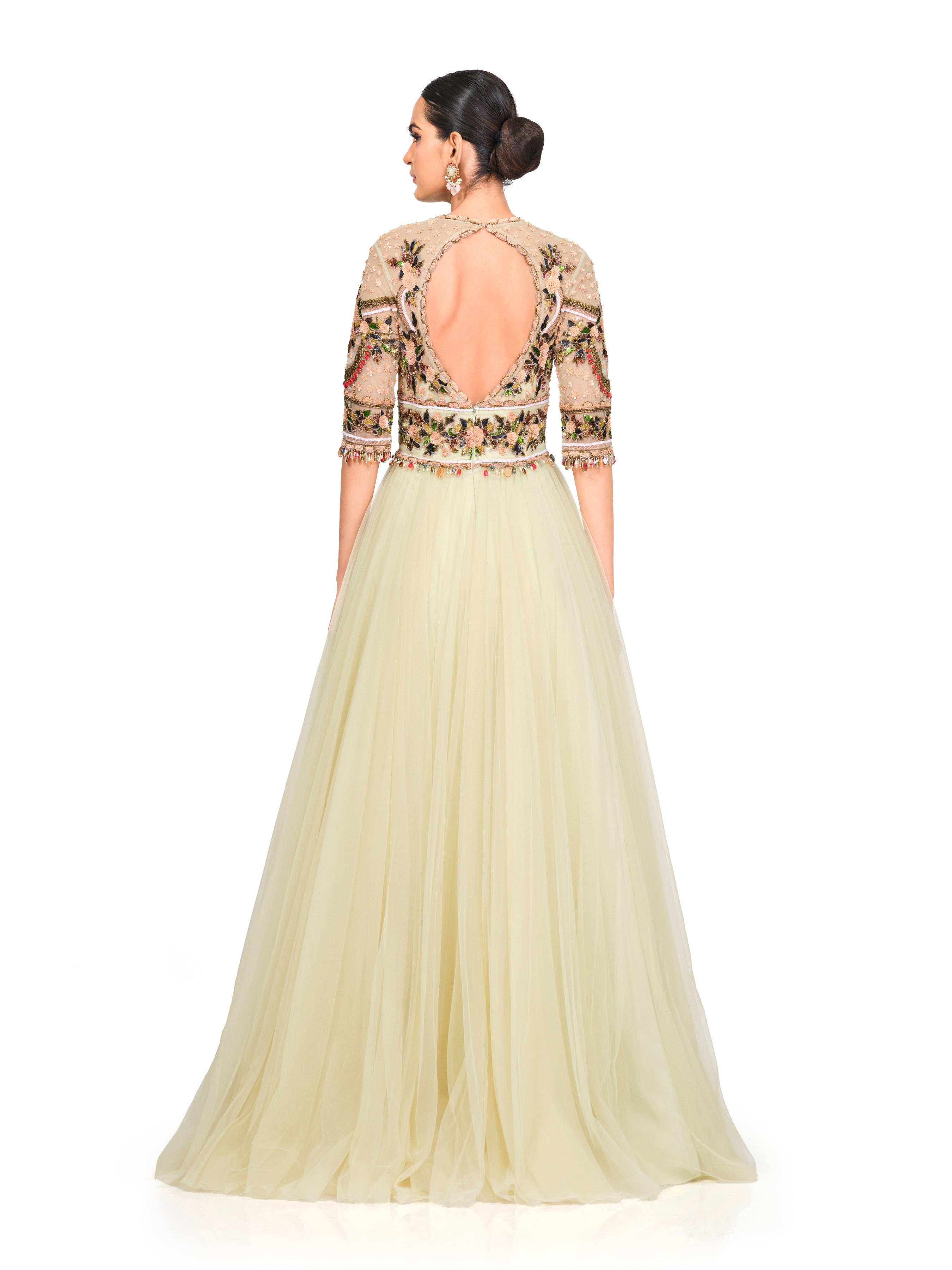 Hand Embroidered Anarkali Gown