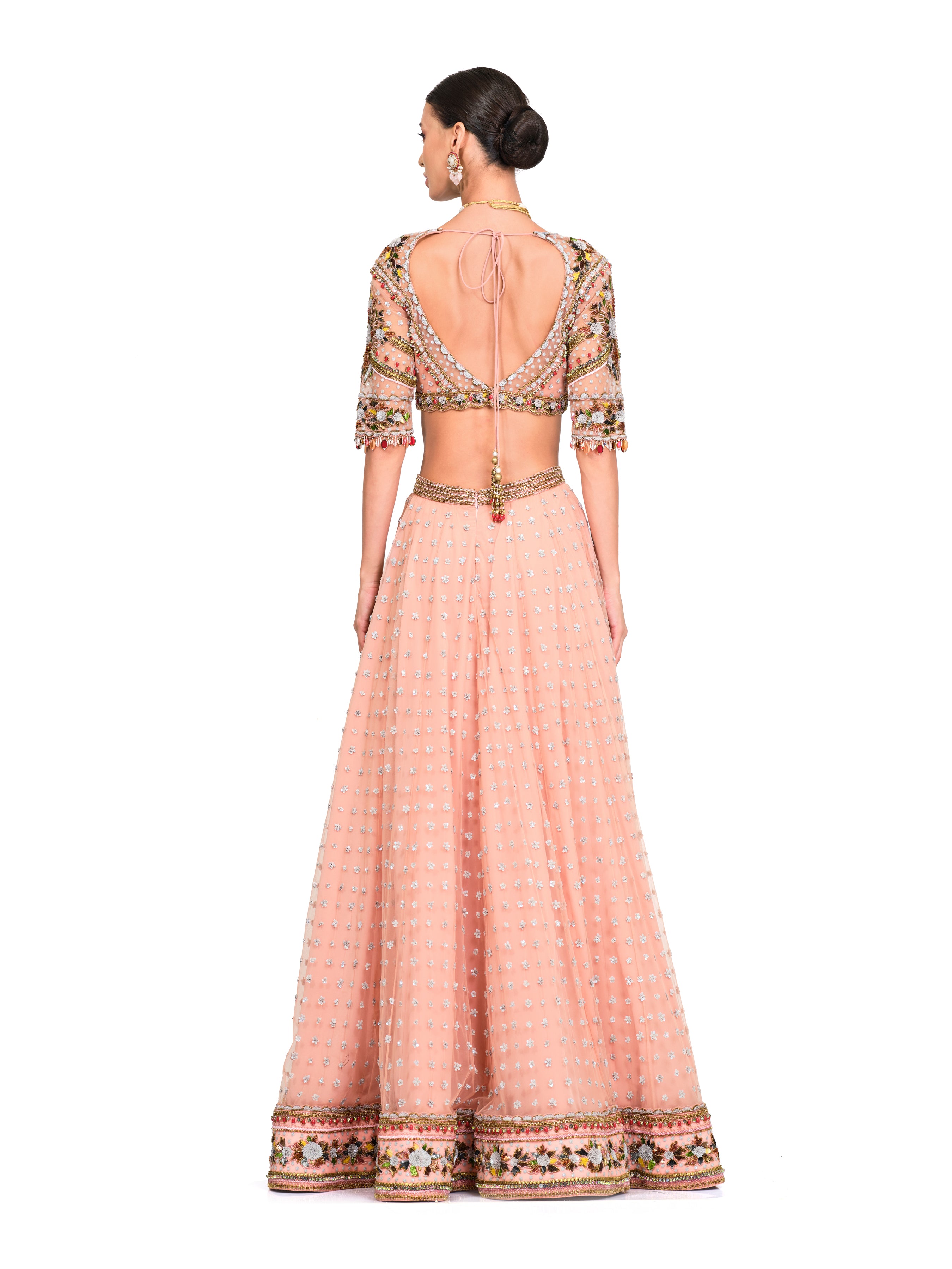 Hand Embroidered Lehenga With Dupatta