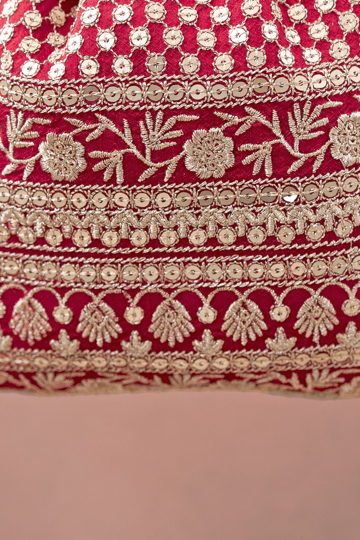 Resham Red Potli