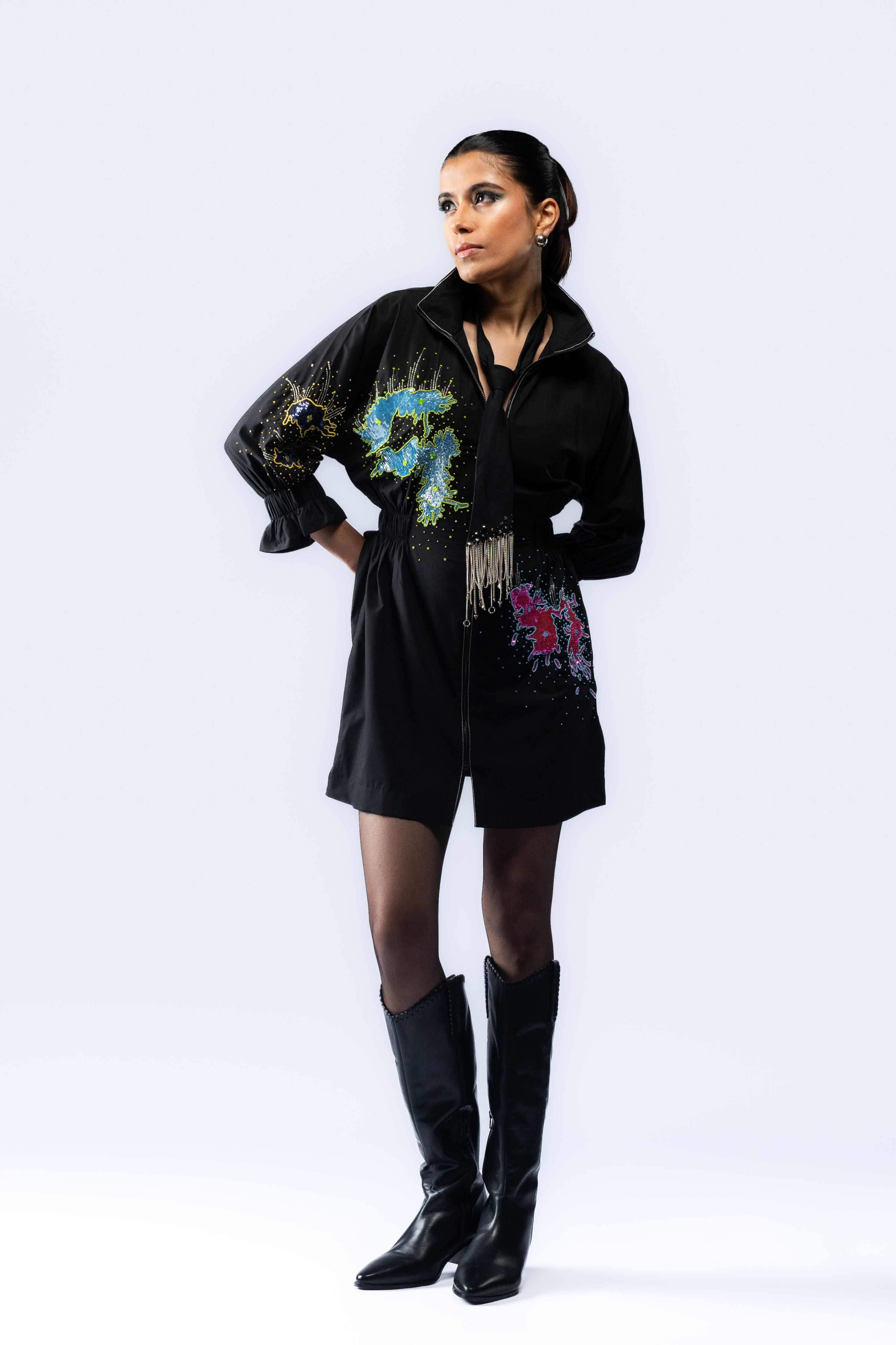 Hand Embroidered Sequin Dress