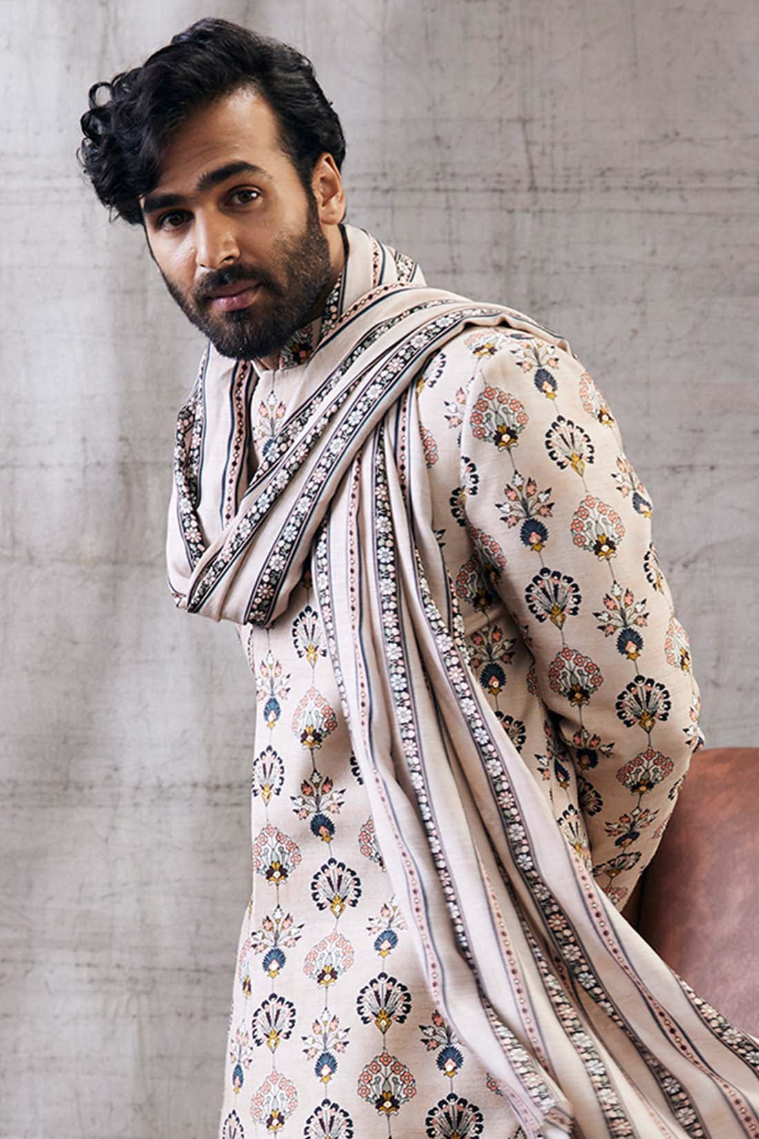 Sarouk Printed Sherwani Set