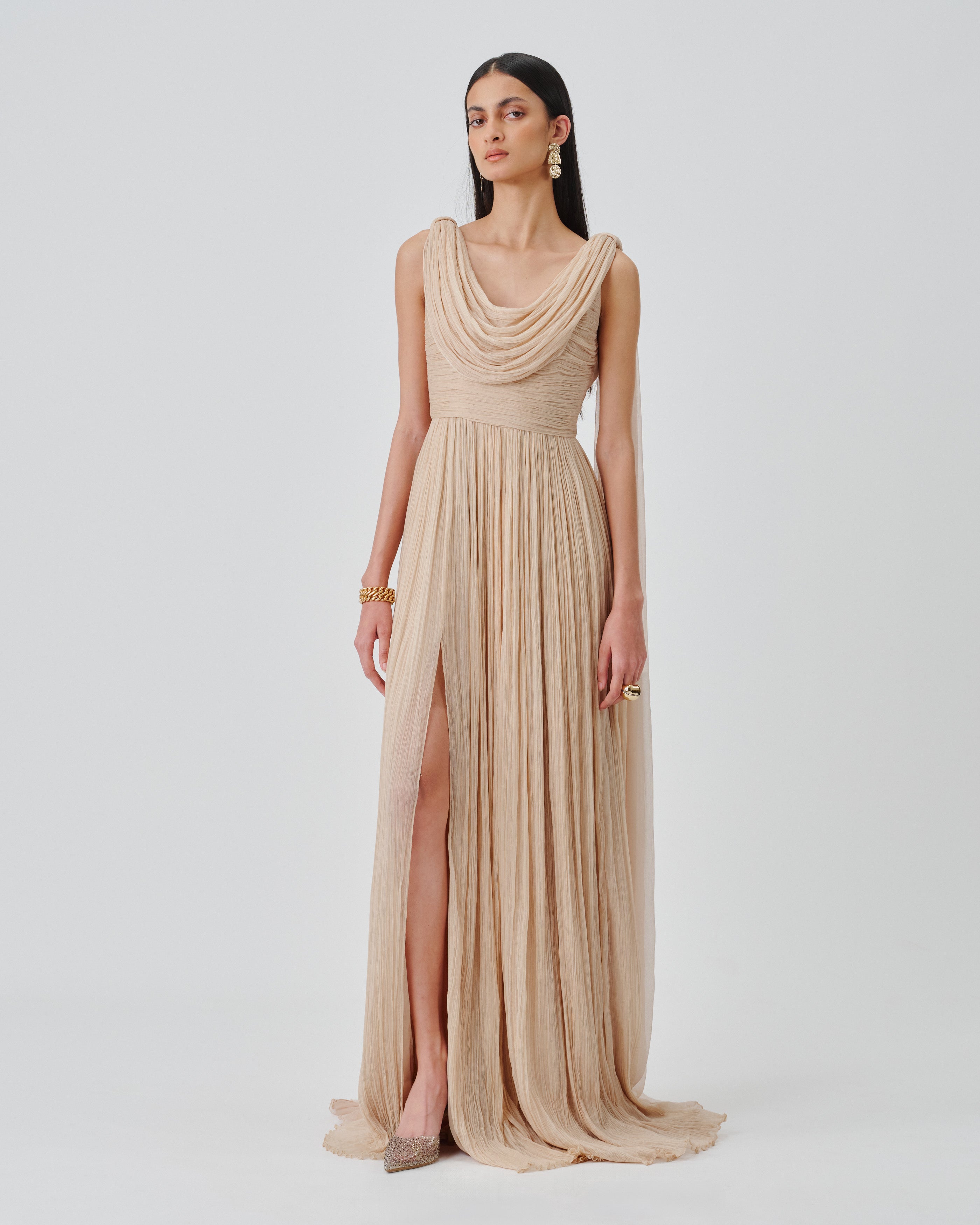 Athena Ruched Gown