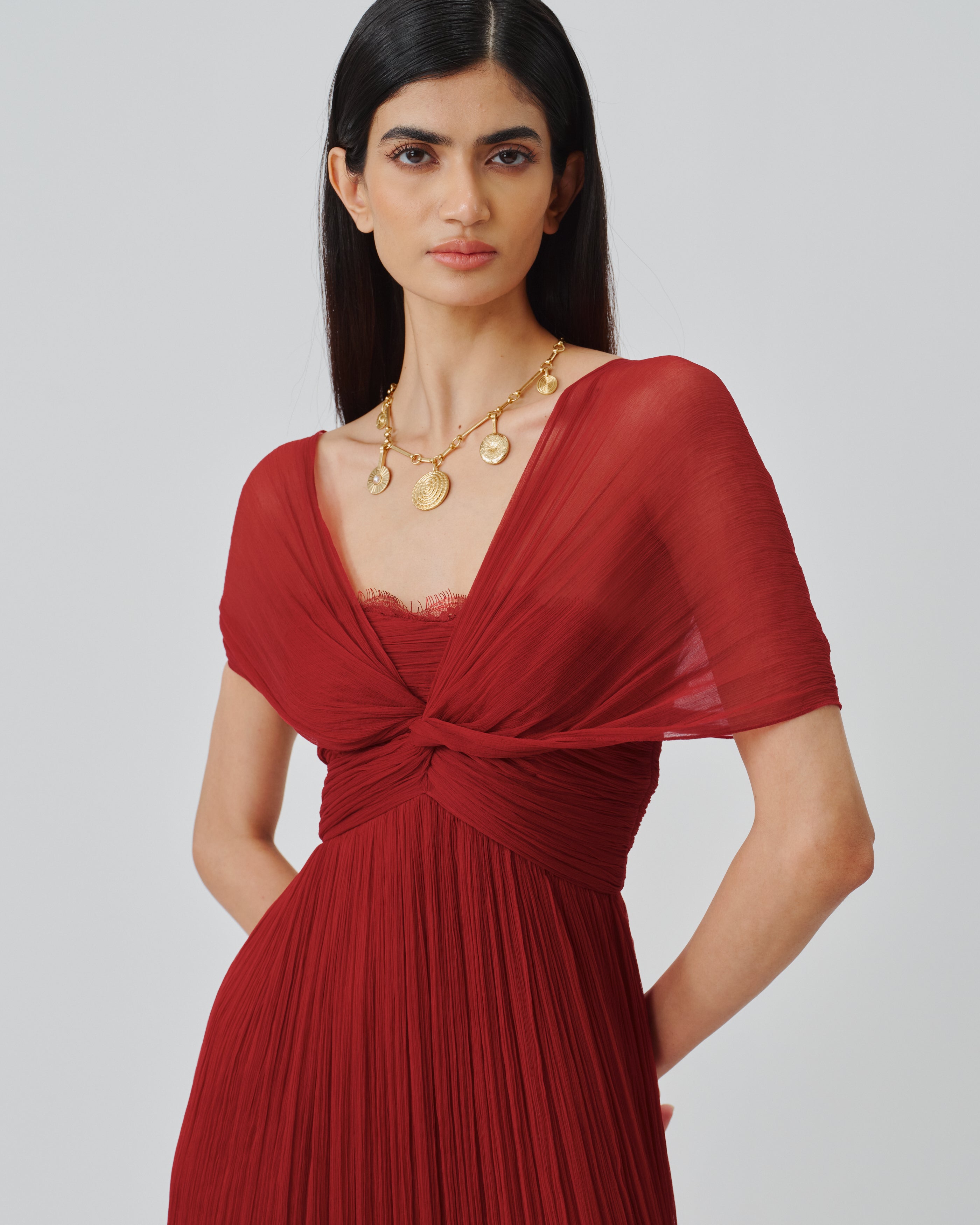 Scarlet Muse Ruched Gown