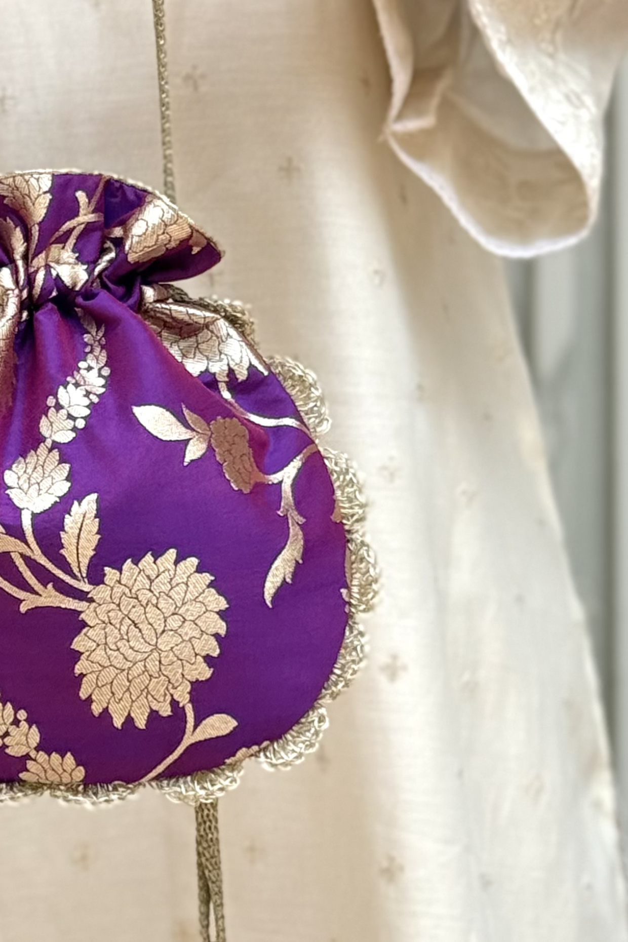 Satrangi Banarasi Potli - Purple