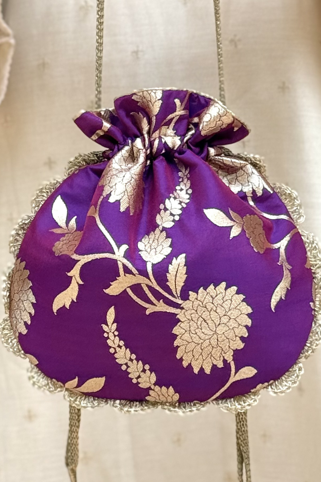 Satrangi Banarasi Potli - Purple
