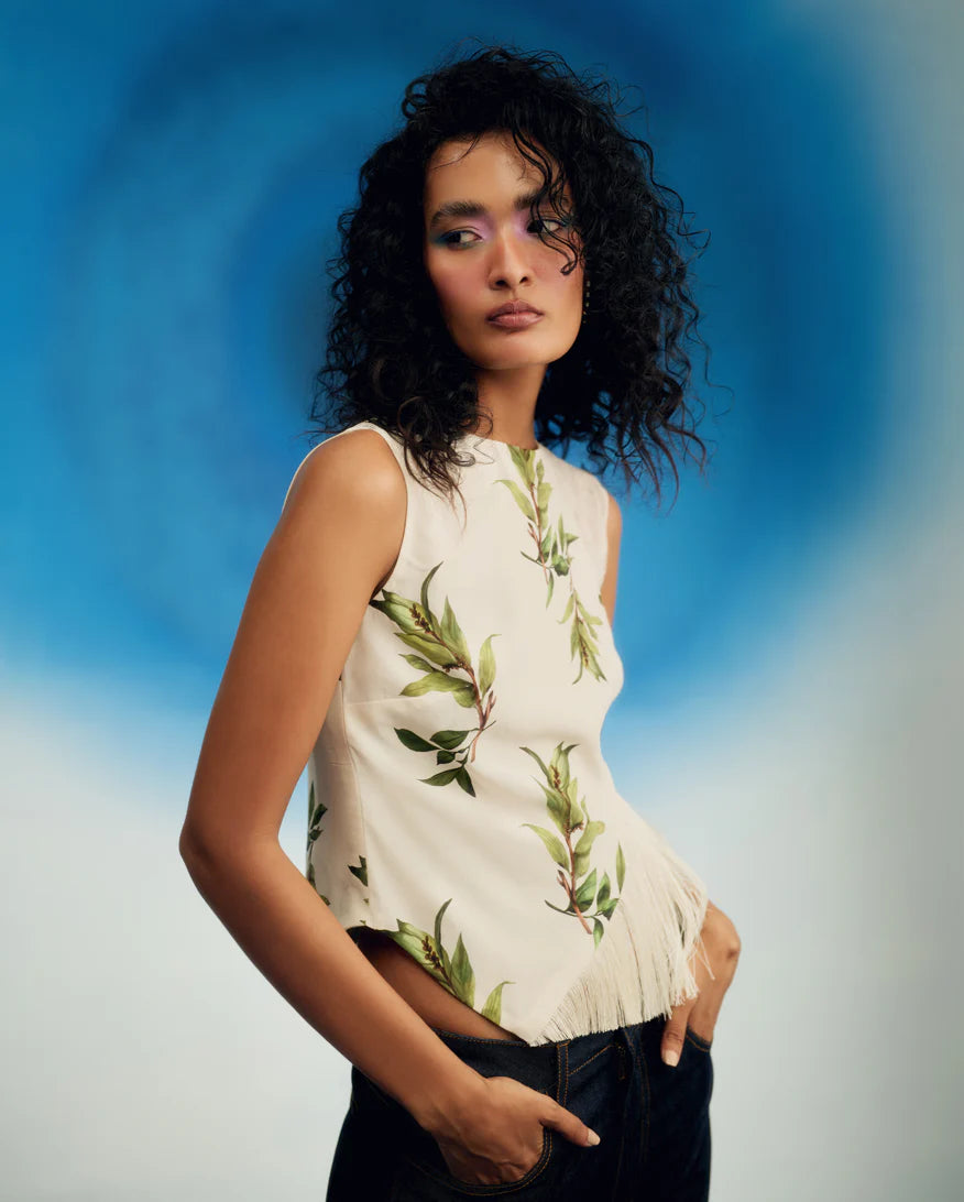Lace Top W/ Fringes