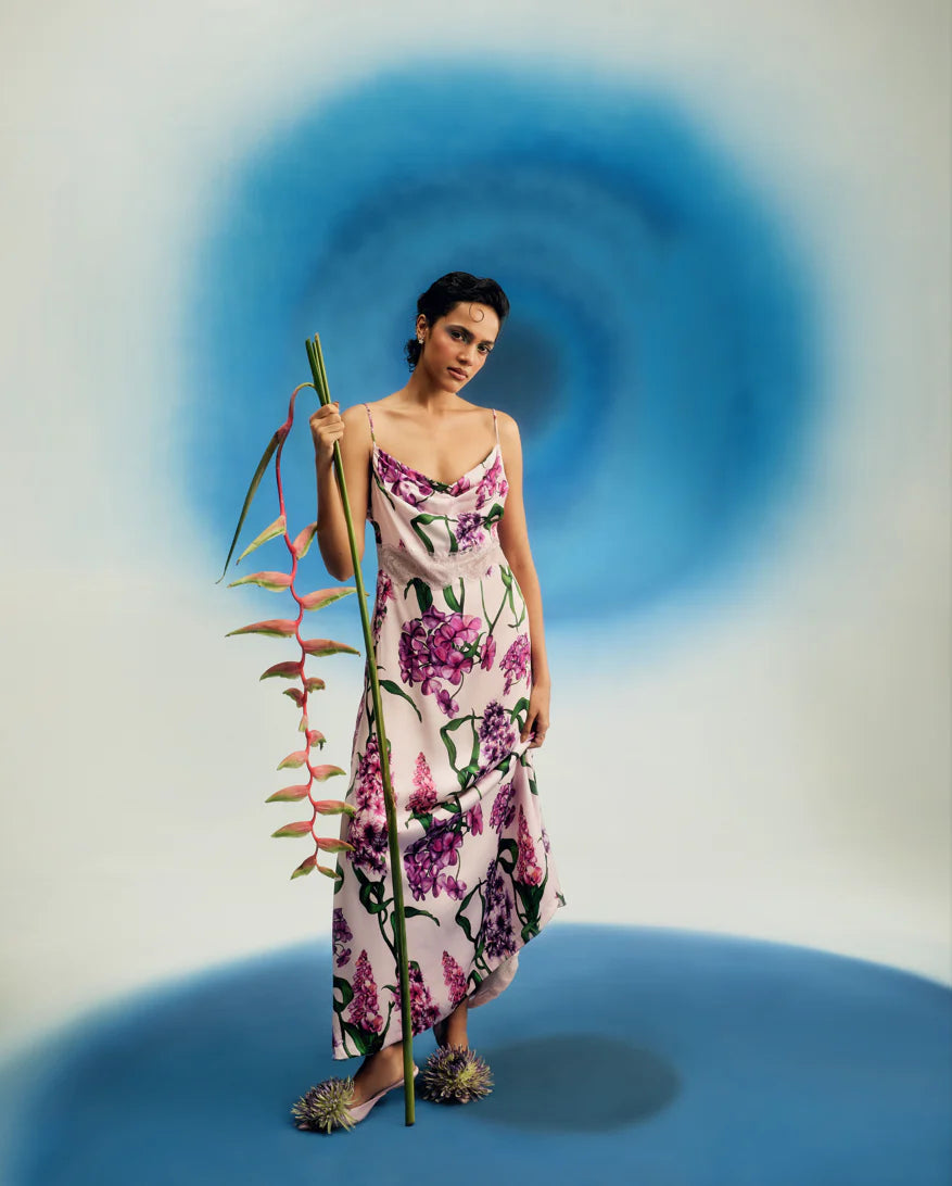 Cowl Satin Slip Dress