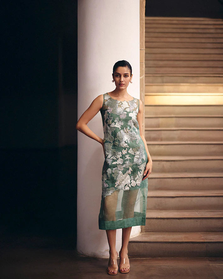 sage green organza dress Terra Dash SIZE::16x
