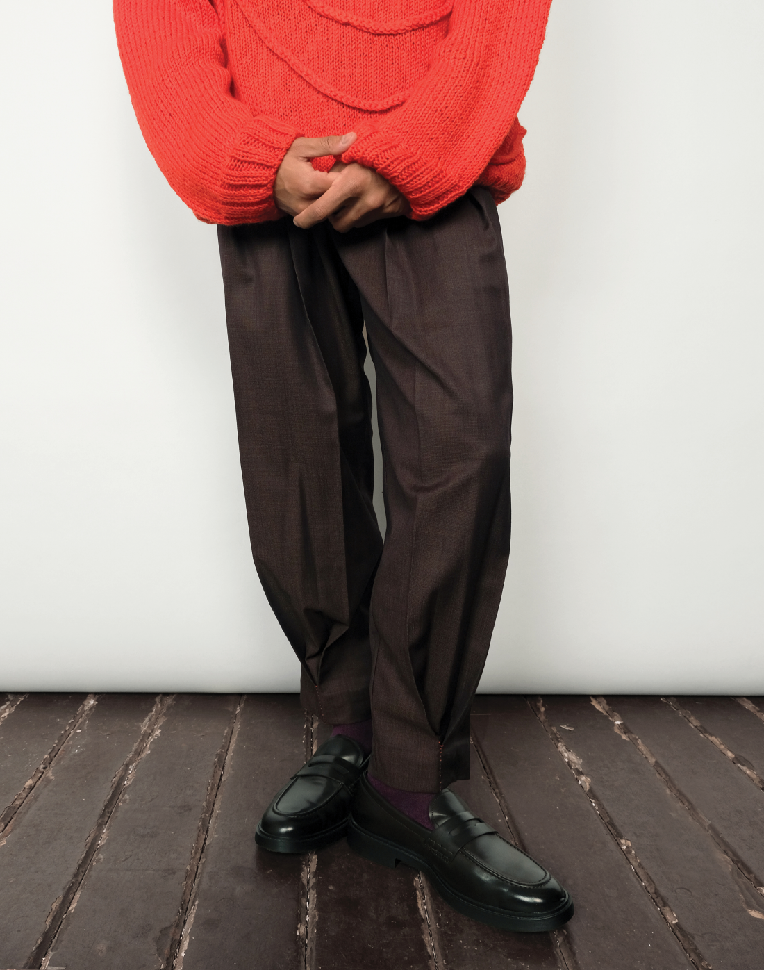 Double Box Pleat Trousers