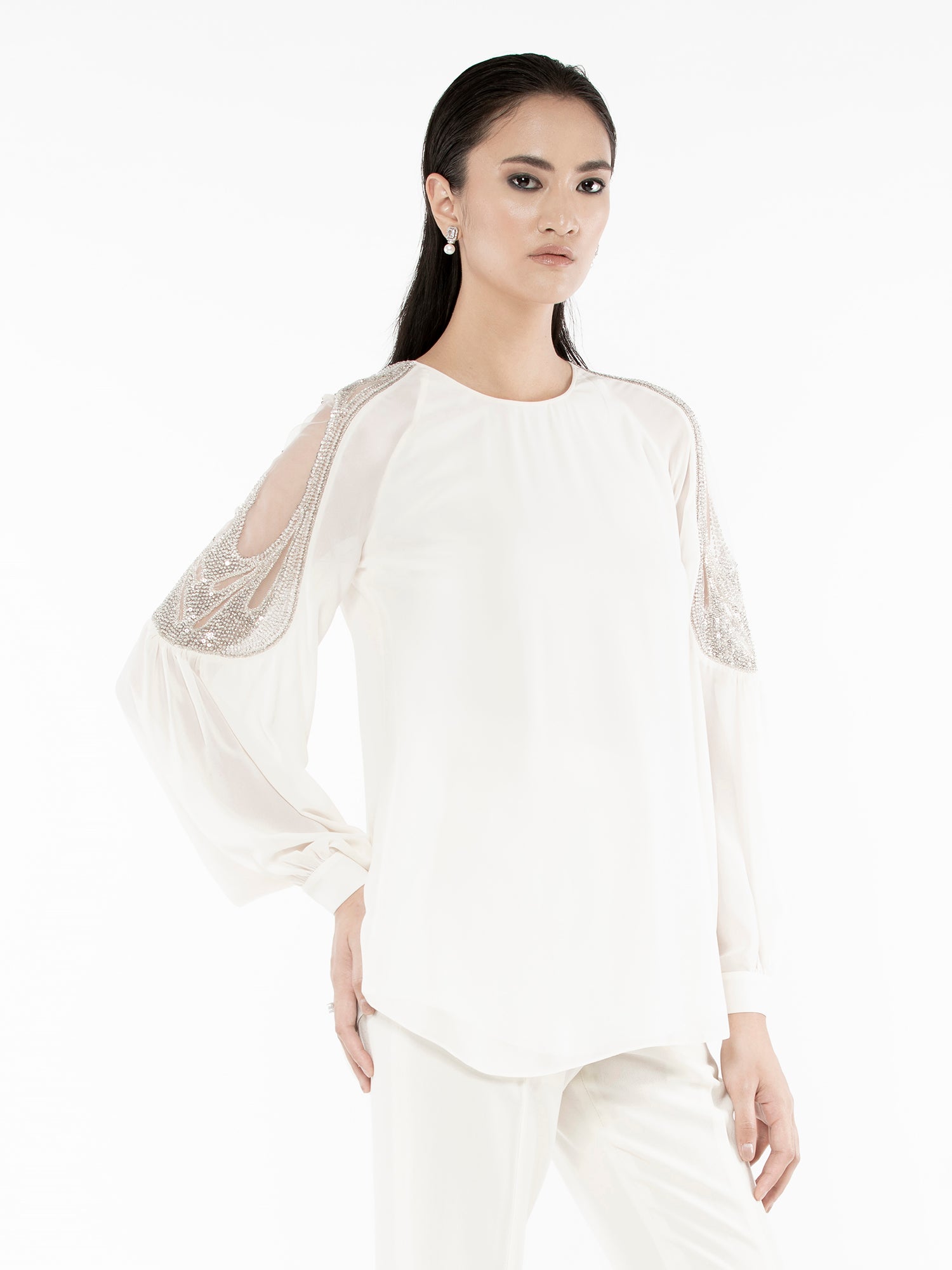 Raglan-Sleeved Swing Top