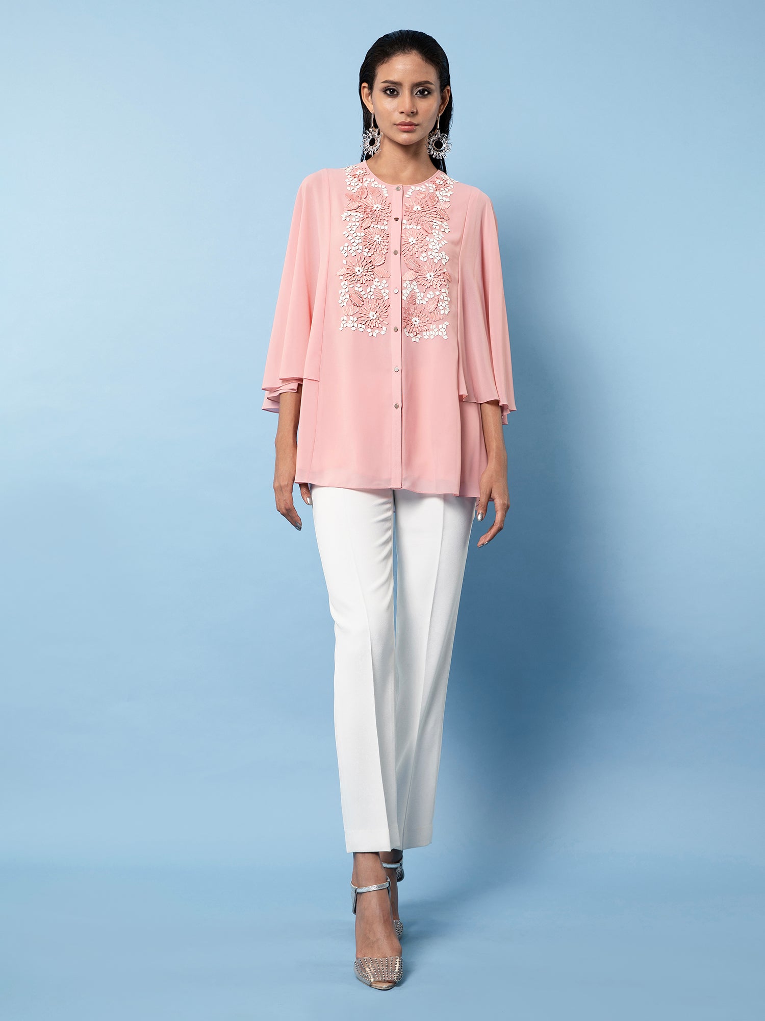 Blush Pink Georgette Top