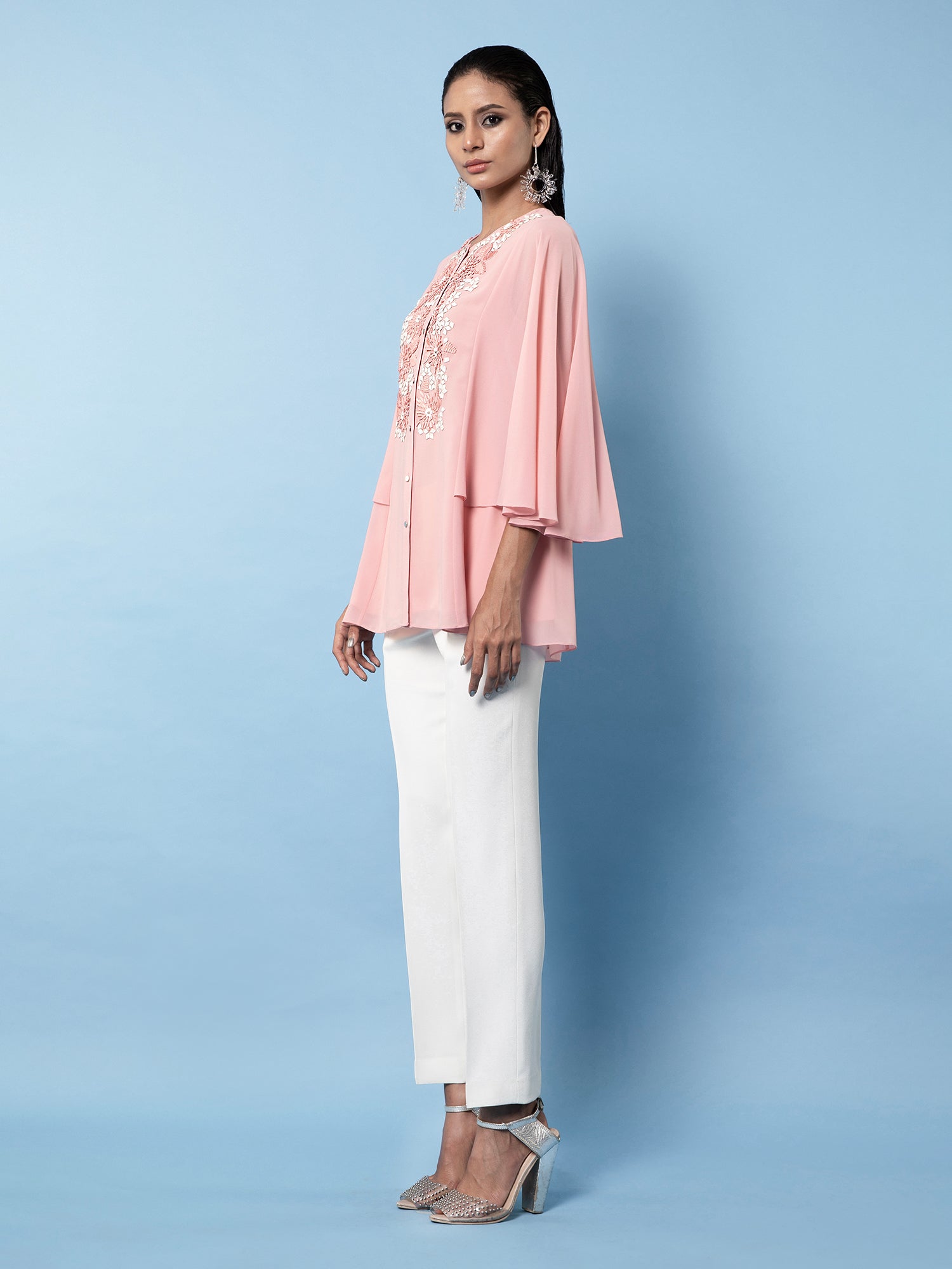 Blush Pink Georgette Top