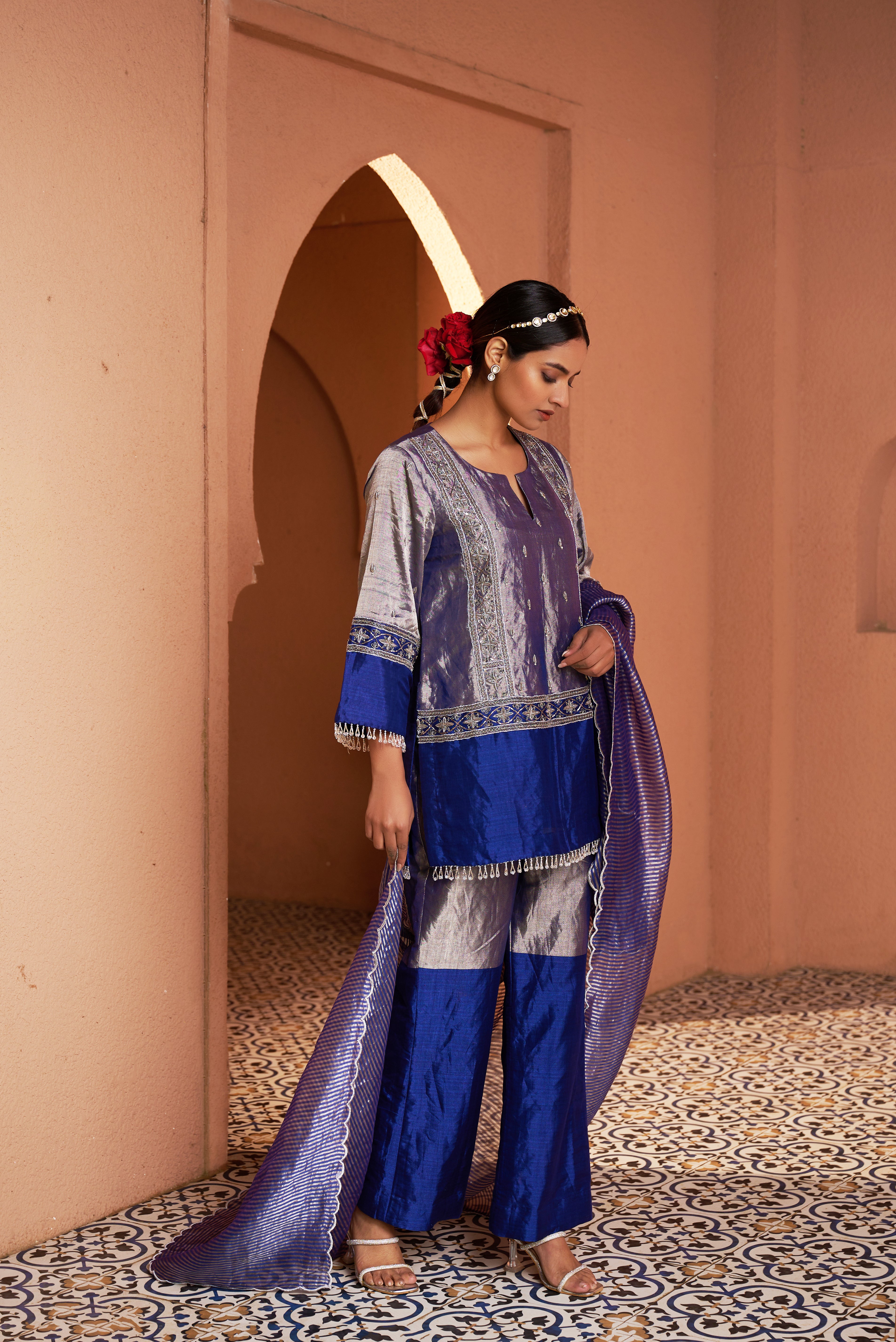 Tissue Kurta And Pants
