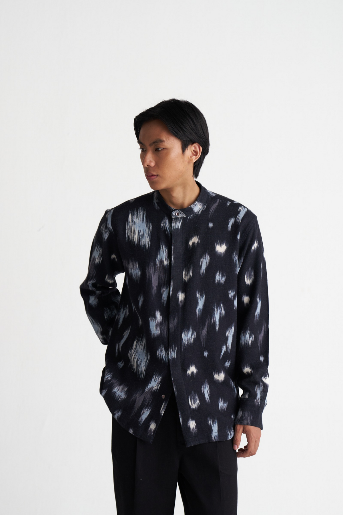Ikat Print Woollen Shirt Co-ord (set Of 2)