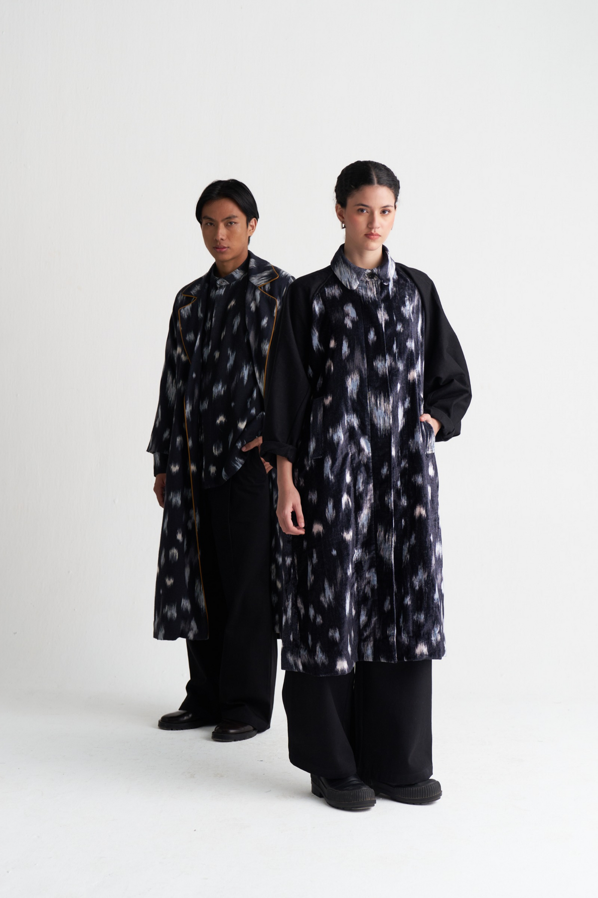 Ikat Print Bat Sleeve Jacket Co-ord (set Of 2)