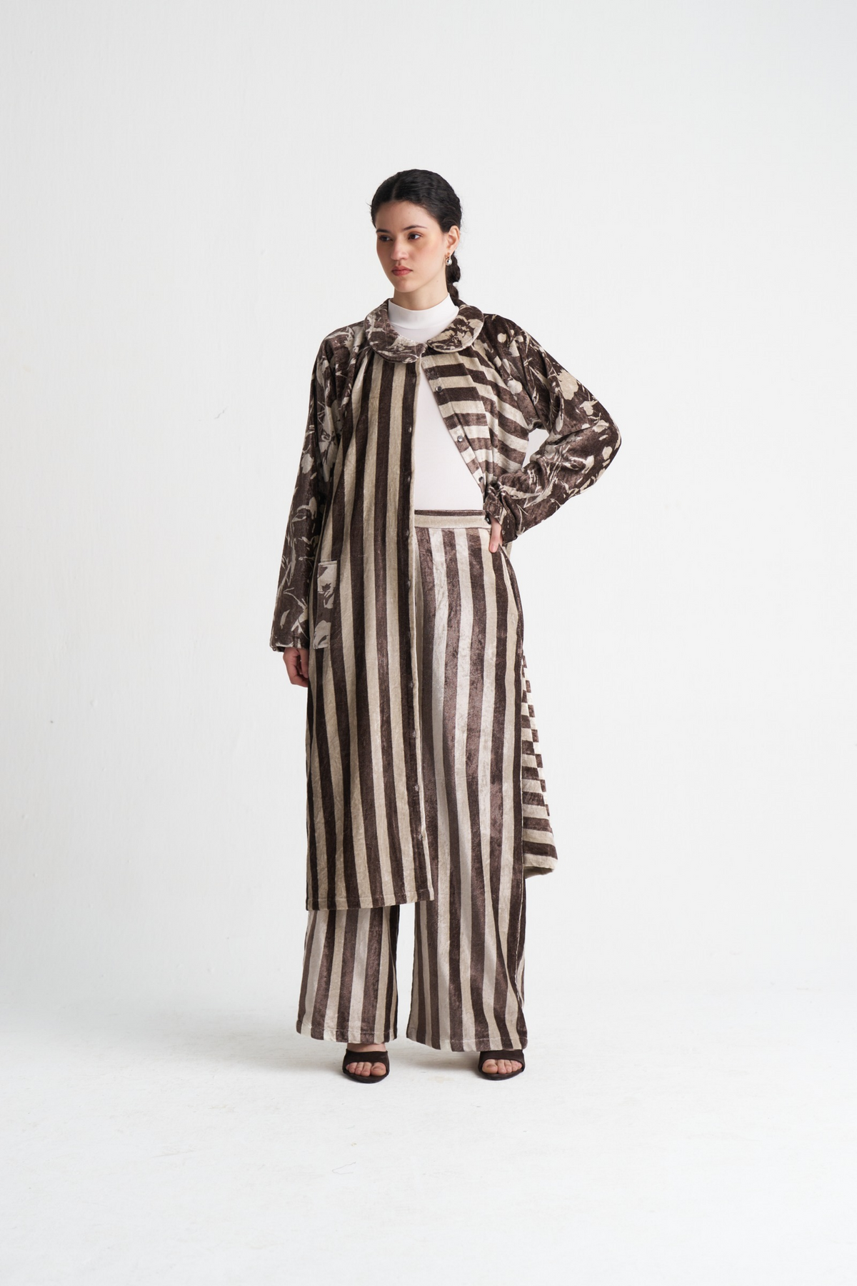 Contrast Stripe Tunic Co-ord (set Of 2)