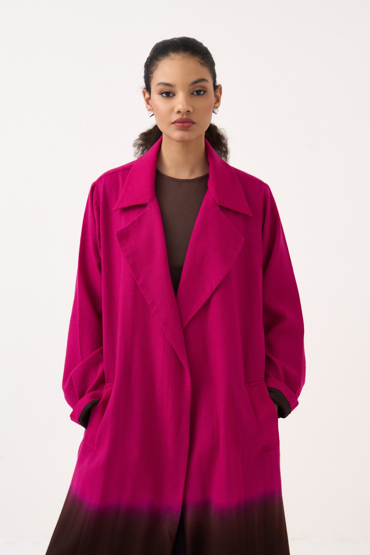Dip Dye Woollen Trench Co-ord (set Of 2)