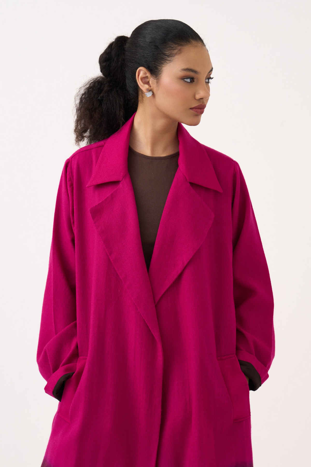 Dip Dye Woollen Trench Co-ord (set Of 2)