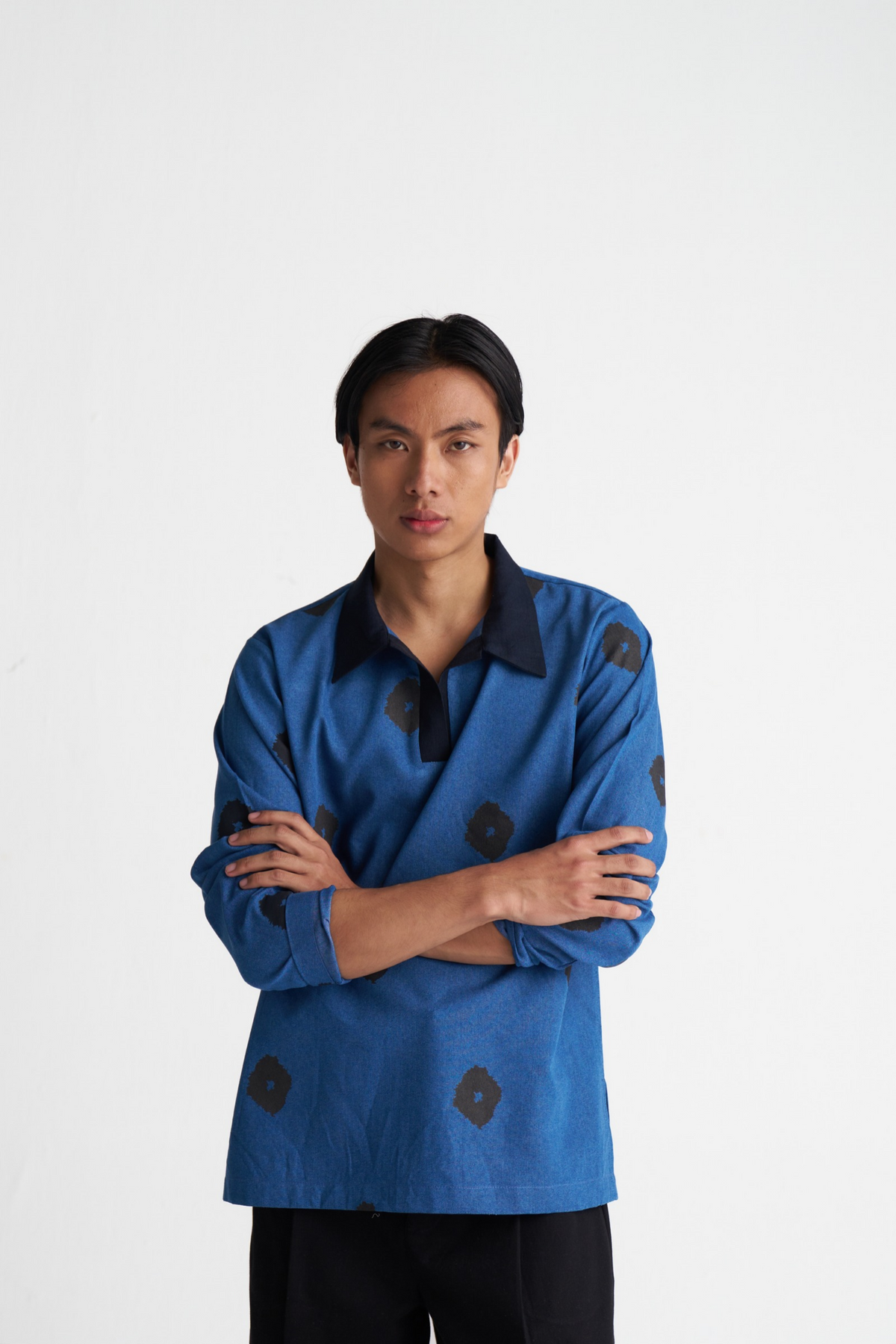 Block Print Denim Shirt