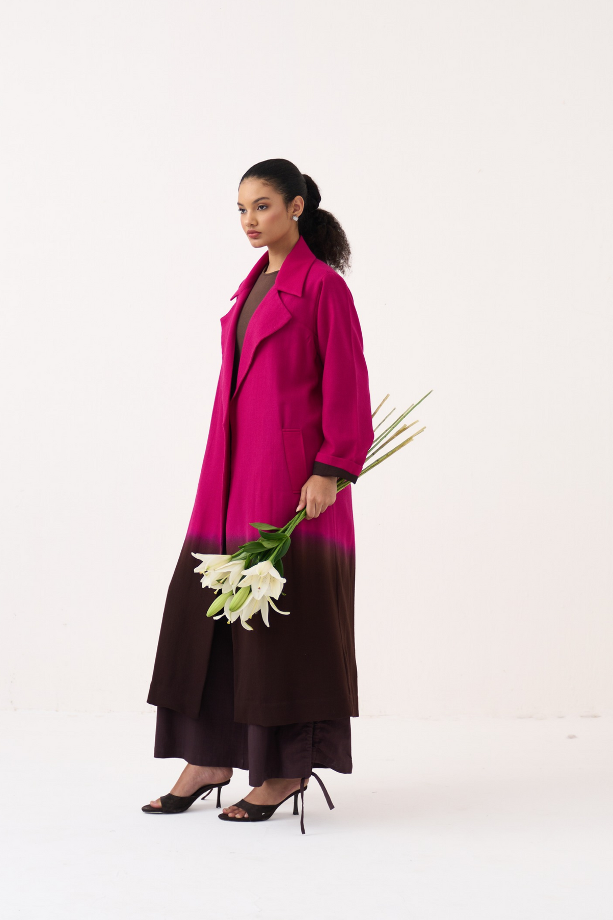 Dip Dye Woollen Trench Co-ord (set Of 2)