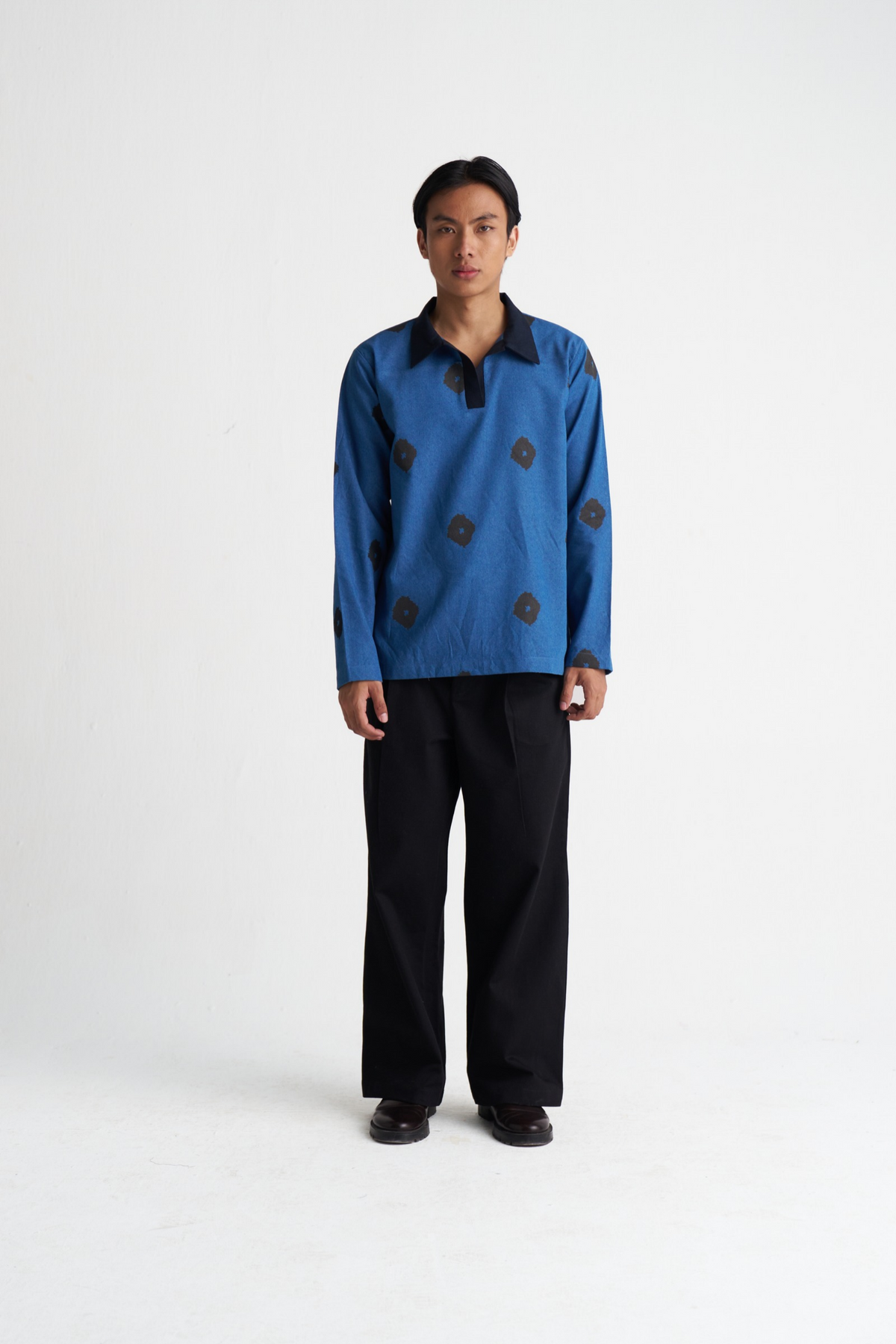 Block Print Denim Shirt