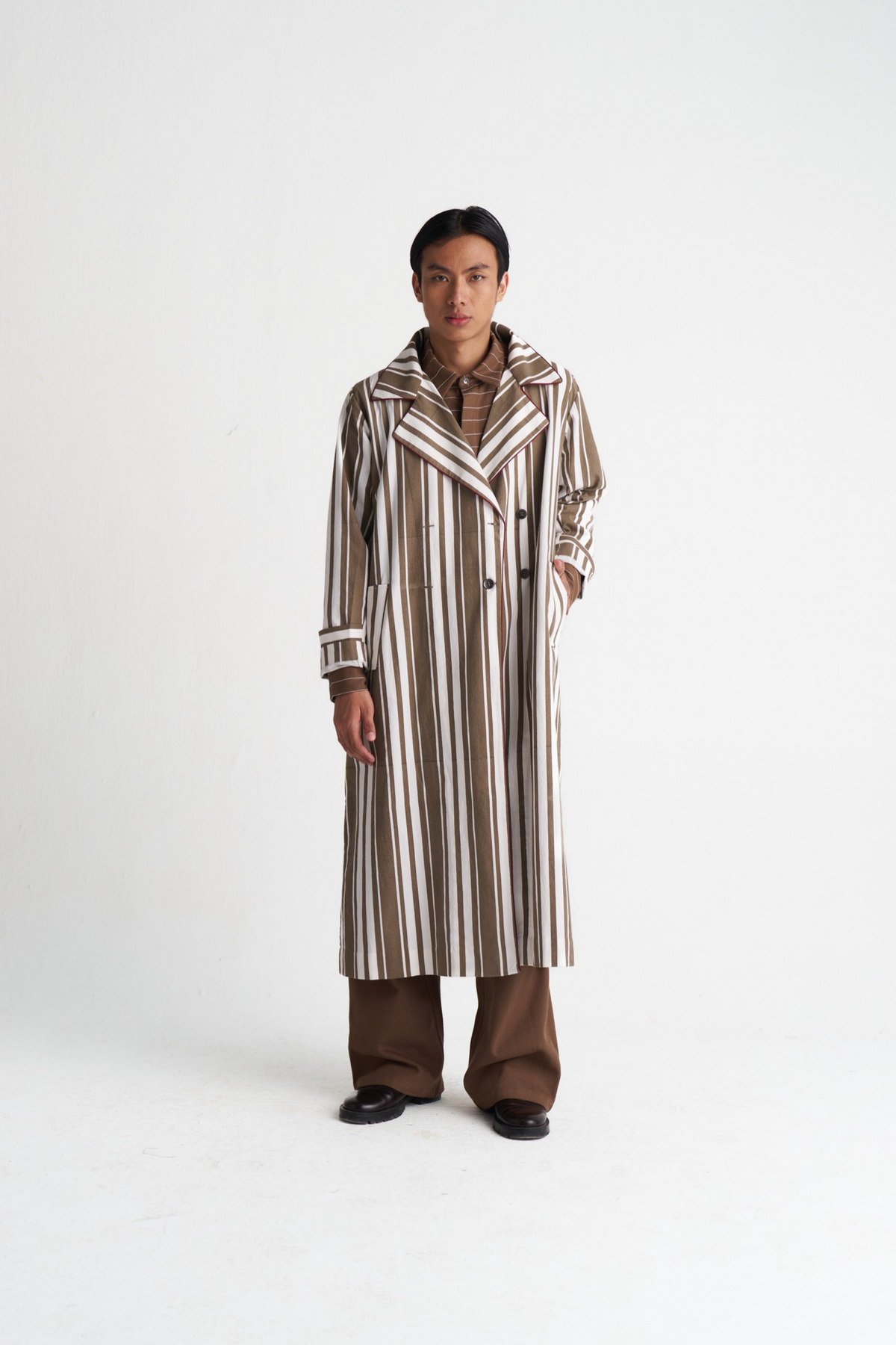 Stripe Trench Co-ord (set Of 3)