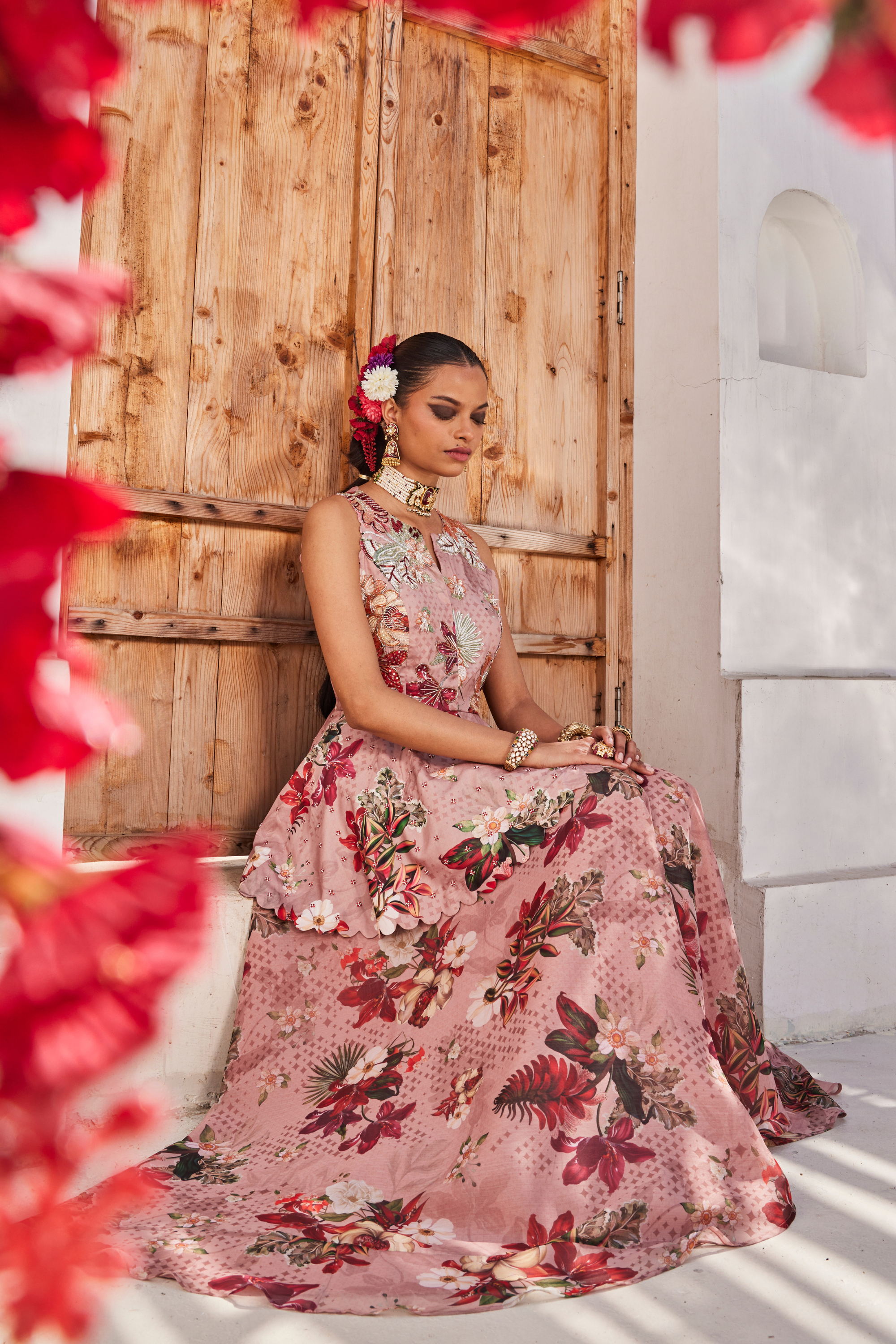 Saanjh Peplum Pallazos Set