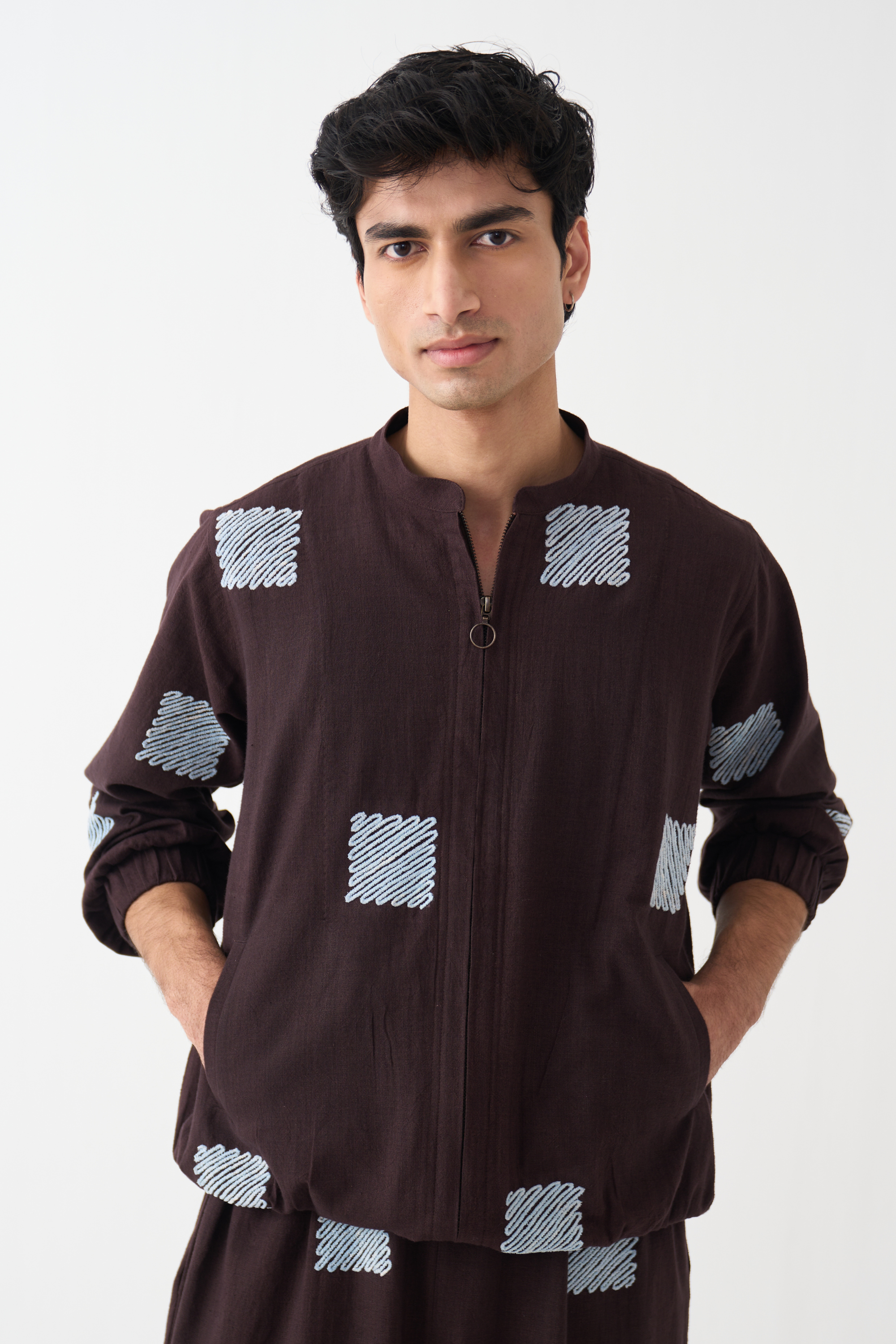 Emb. Bomber Jacket Co-ord