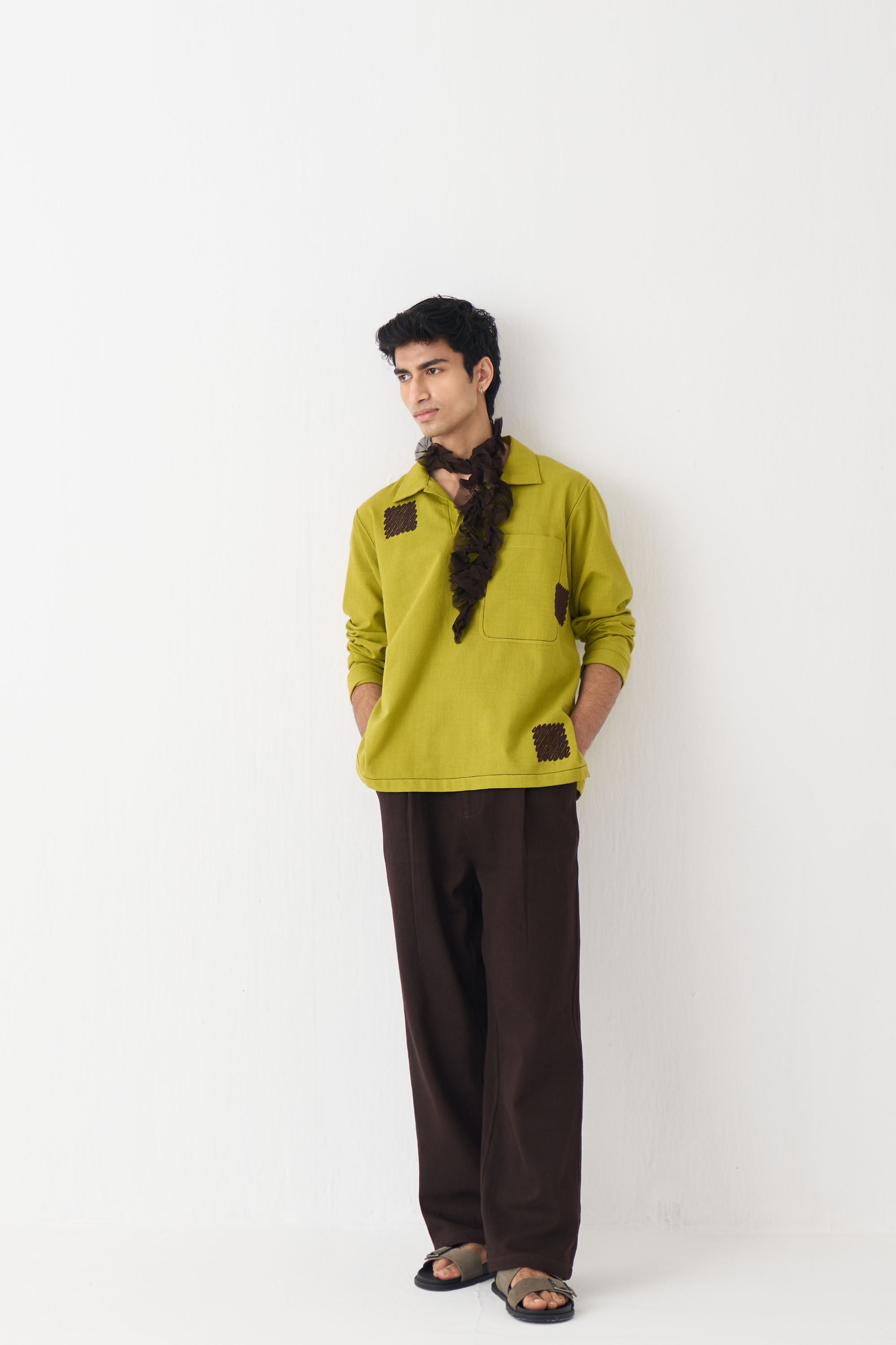 Emb. Patch Pocket Shirt Co-ord