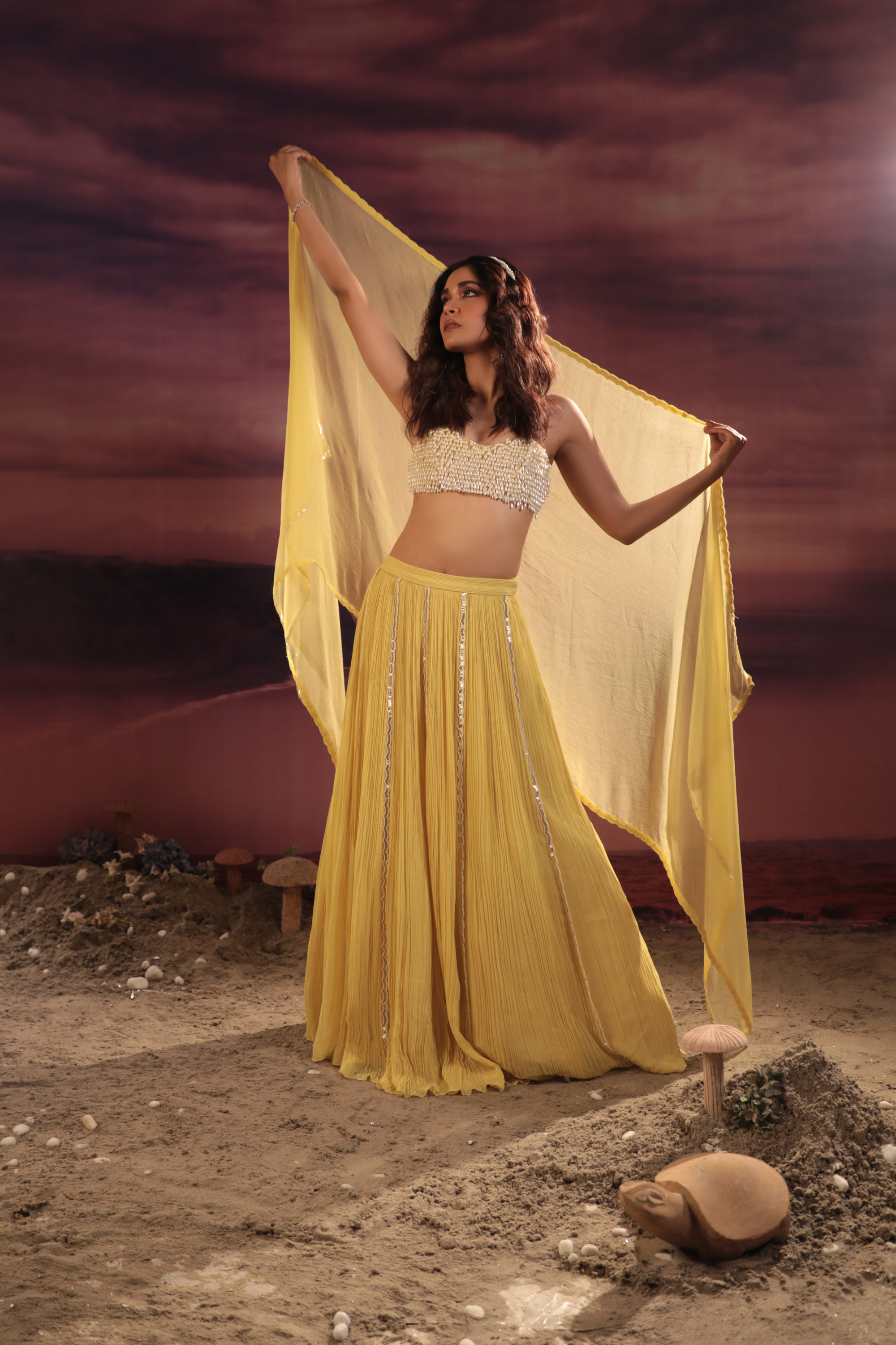 Mango Yellow Lehenga Set