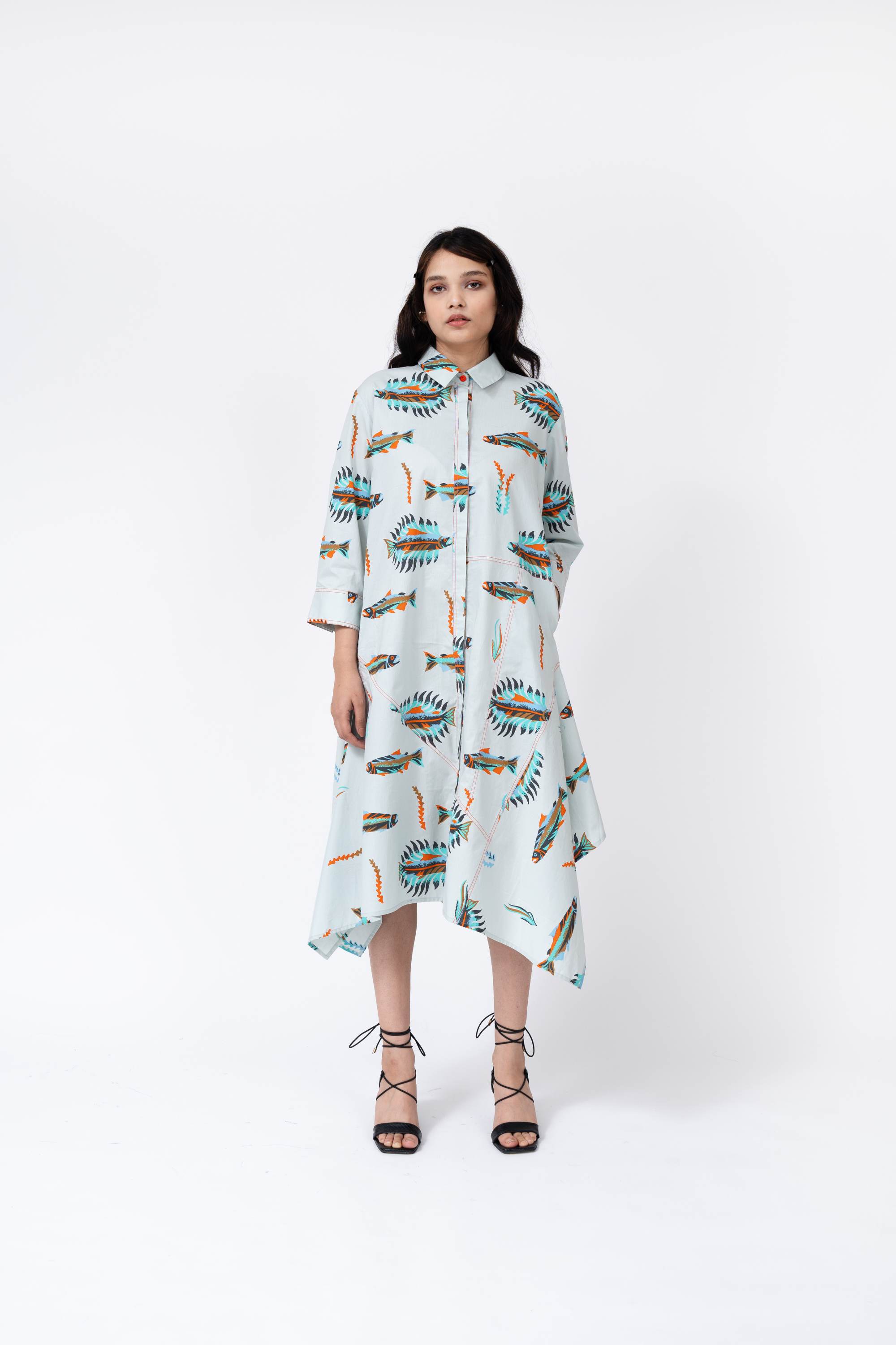 Scale Fish Print New Hanker Dress