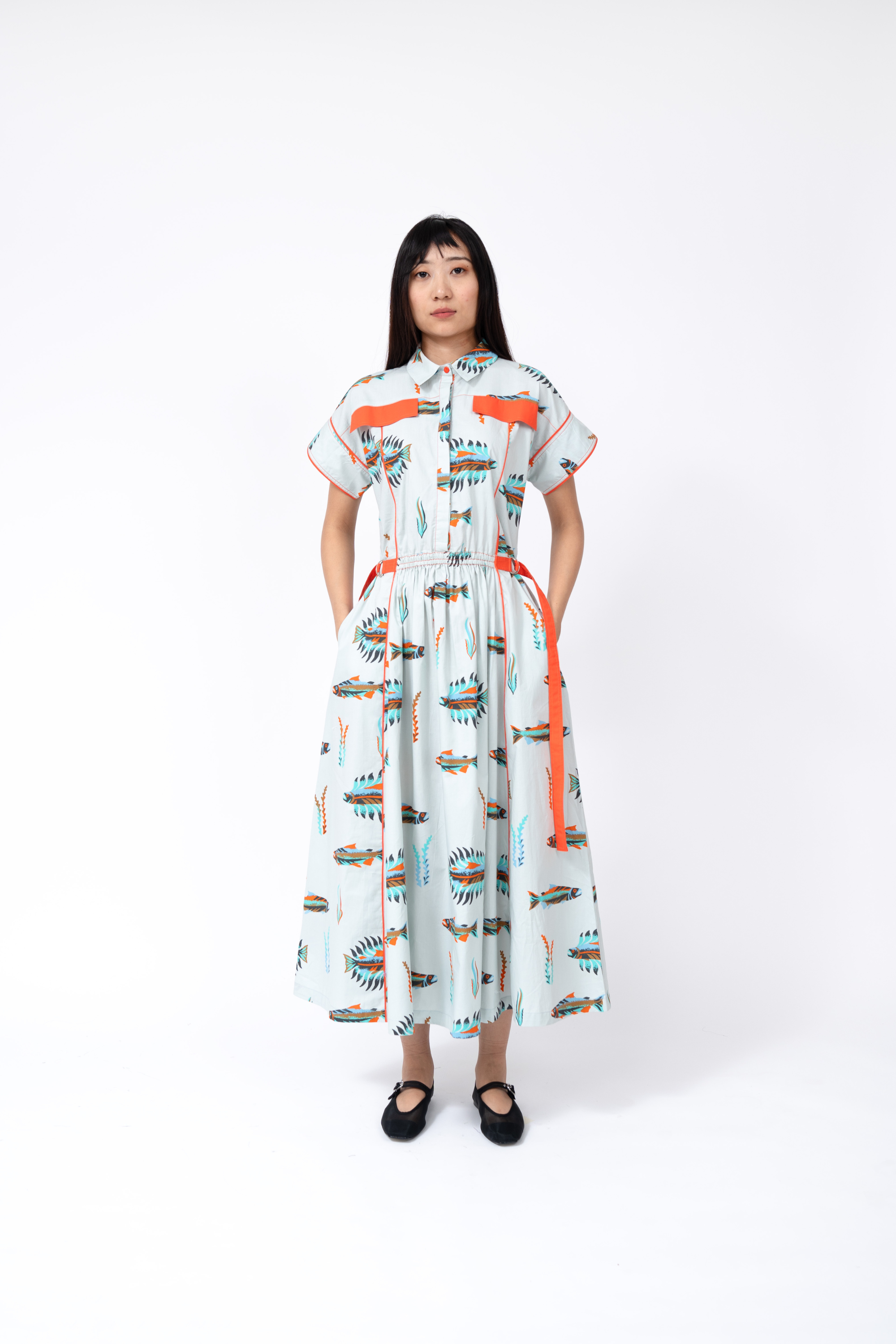 Scale Fish Print Tong Dress