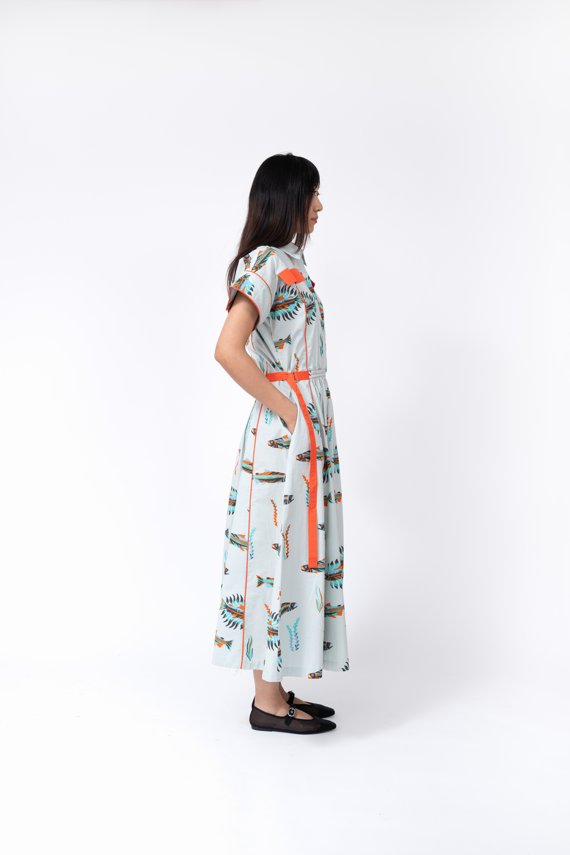 Scale Fish Print Tong Dress