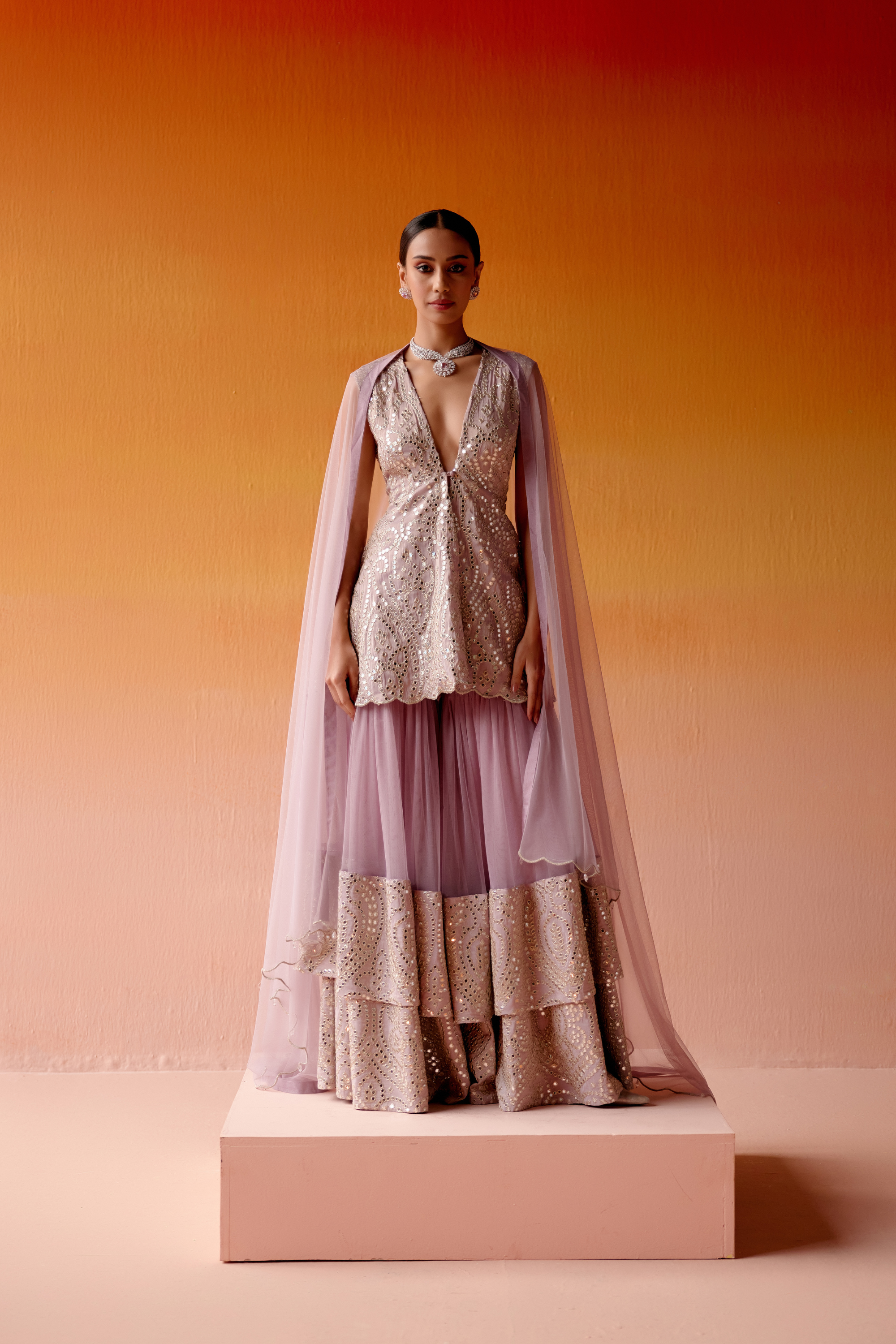 Lilac Sharara Set